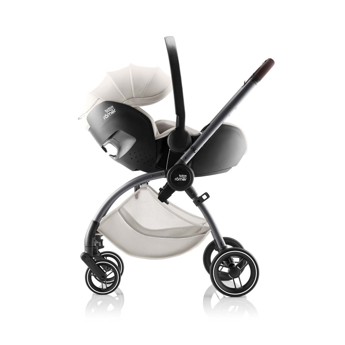 Carro de bebé trío con base Britax Römer RIO Lux Bege-8