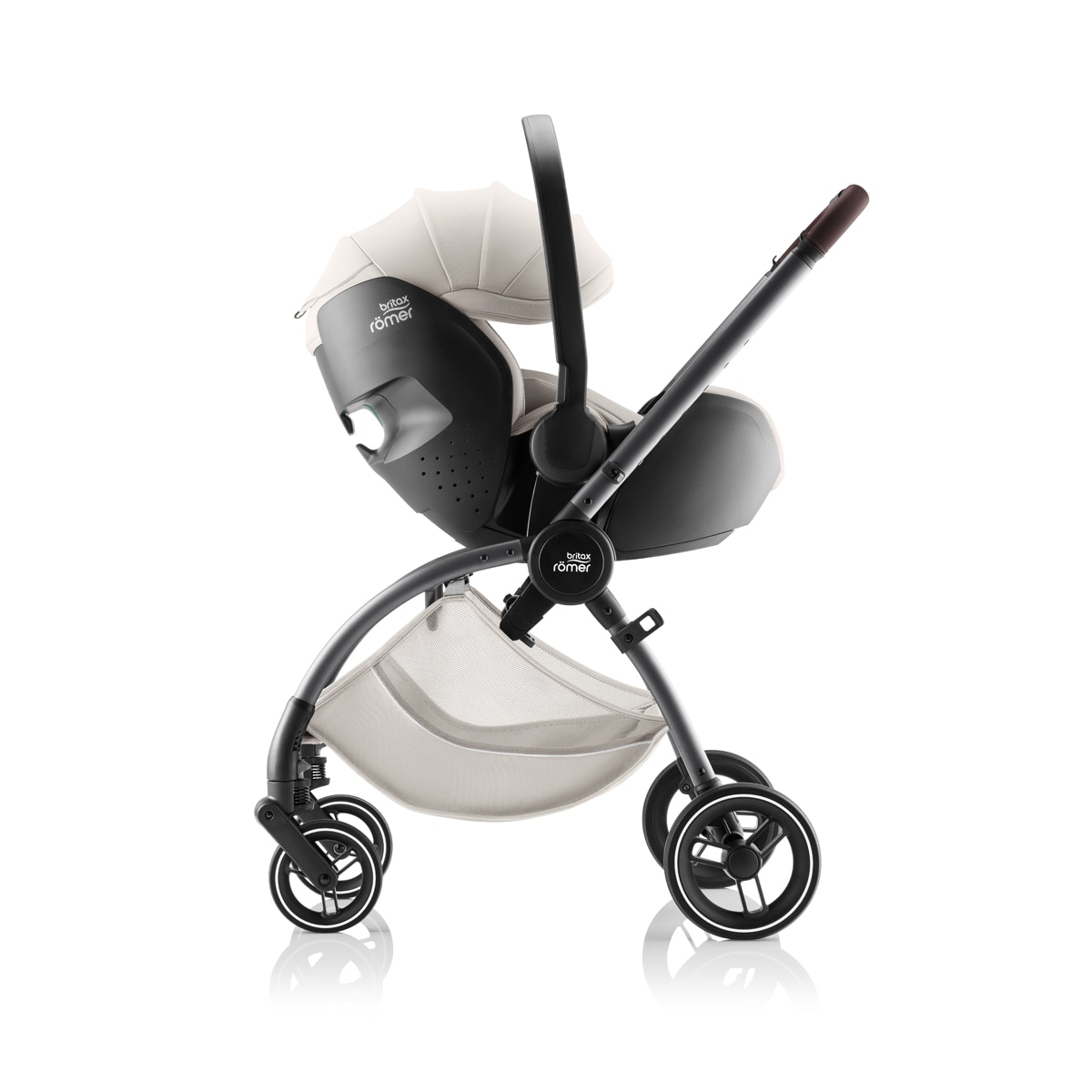Carro de bebé trío con base Britax Römer RIO Lux Bege-9