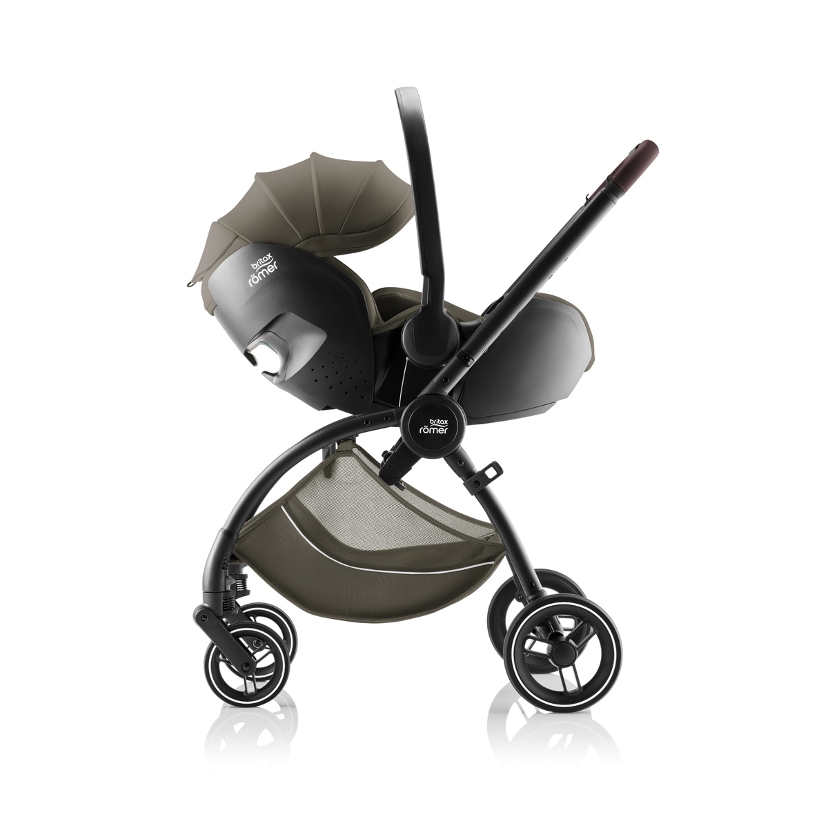 Carro de bebé trío com base Britax Römer RIO Lux Verde-militar-8
