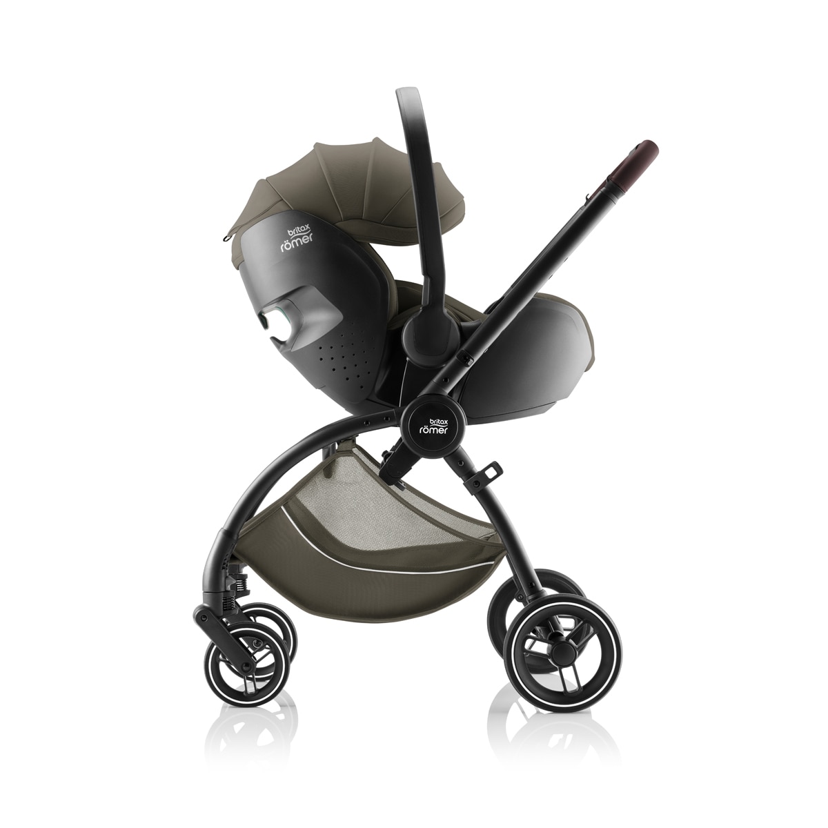 Carro de bebé trío com base Britax Römer RIO Lux Verde-militar-9