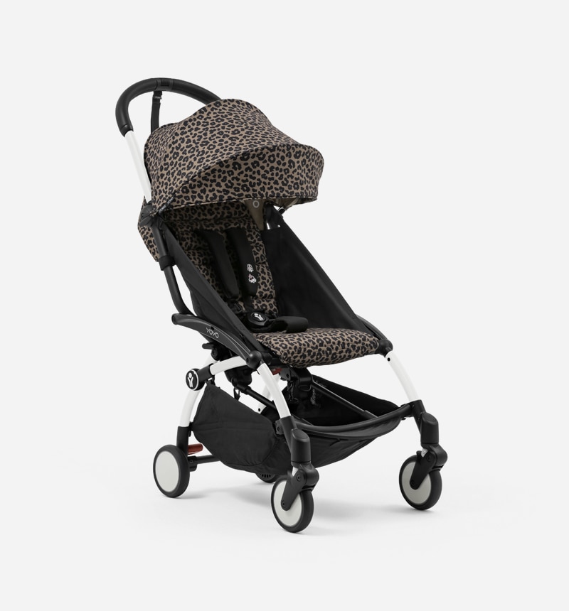 Imagem 0 de Carrinho de passeio YOYO Wild Collection Leopardo com chassis branco