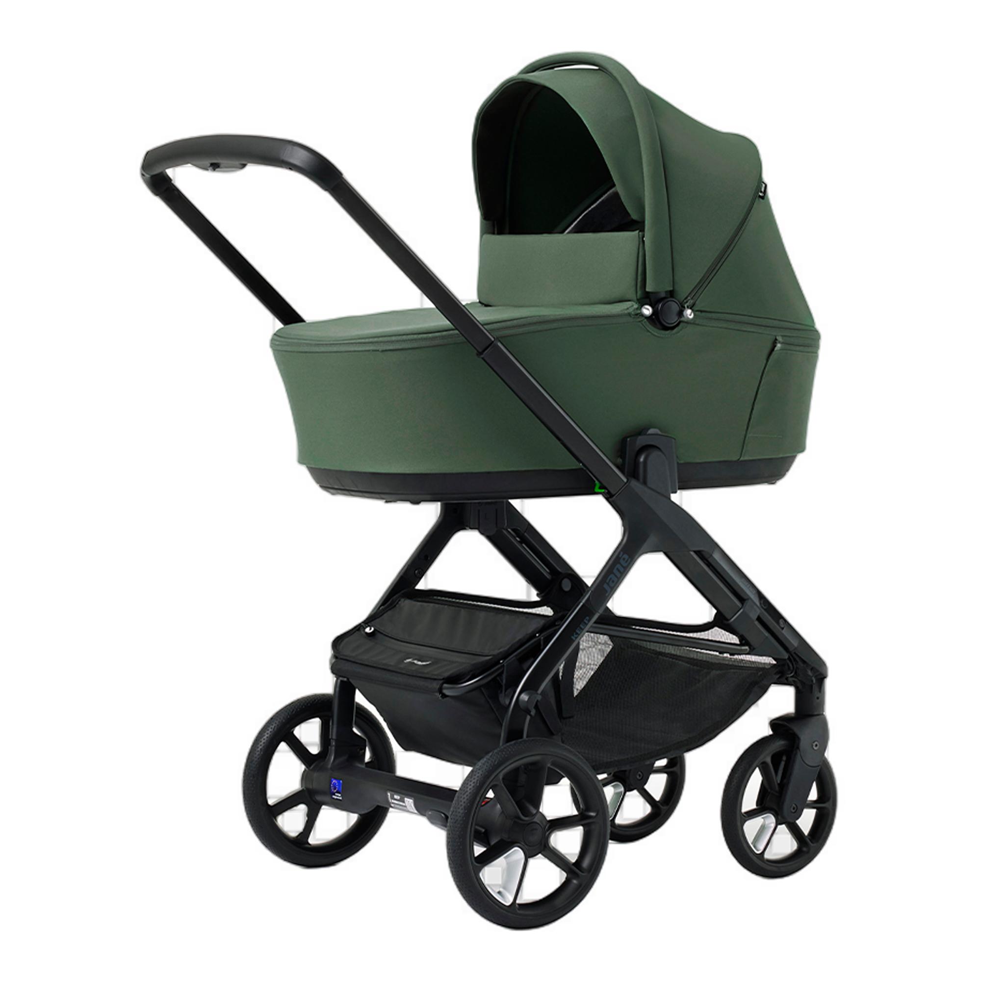 Pack Jané Carrinho Keep com Alcofa e Acessórios verde e cinzento 2