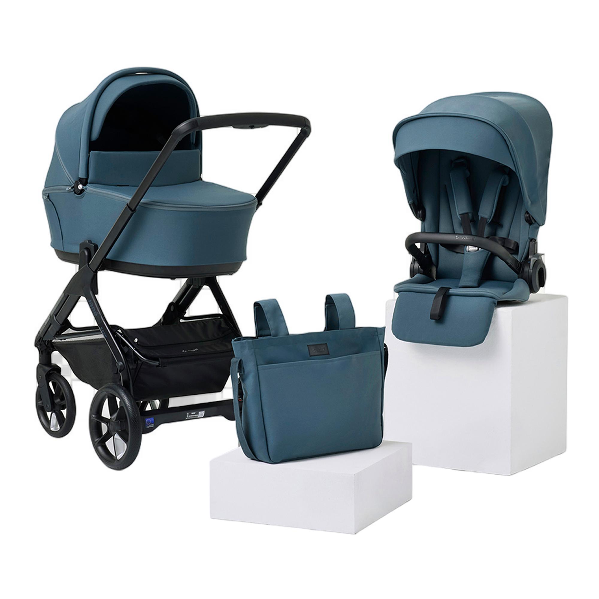 Imagem 0 de Pack Jané Carrinho Keep com Alcofa e Acessórios azul e preto