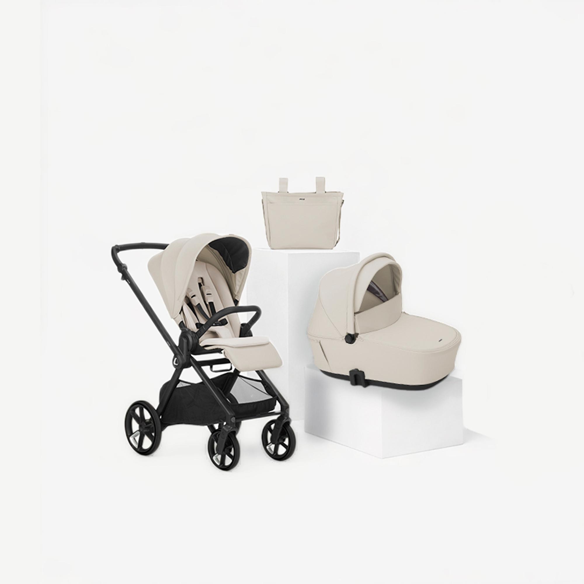 Imagem 0 de Pack Jané Carrinho de Passeio Muum com Alcofa e Acessórios bege e preto