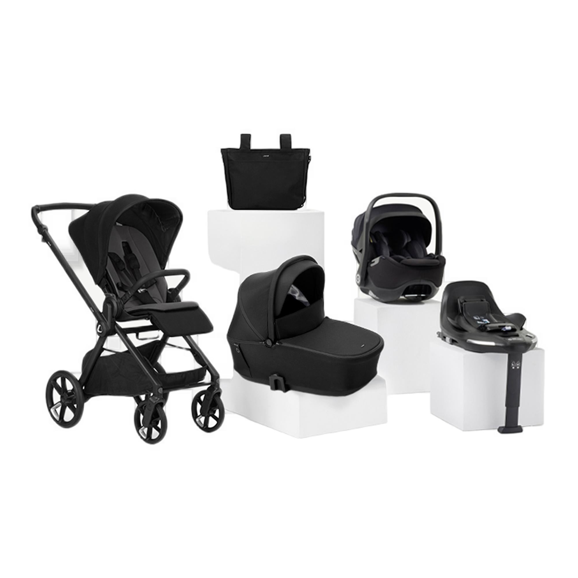 Imagem 0 de Pack Jané Carrinho de Passeio Muum com Cadeira Auto e Acessórios preto