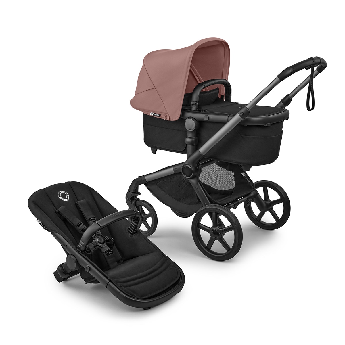 Carrinho de Passeio Bugaboo Fox 5 Renew Grafite/Preto/Dusty Pink 1