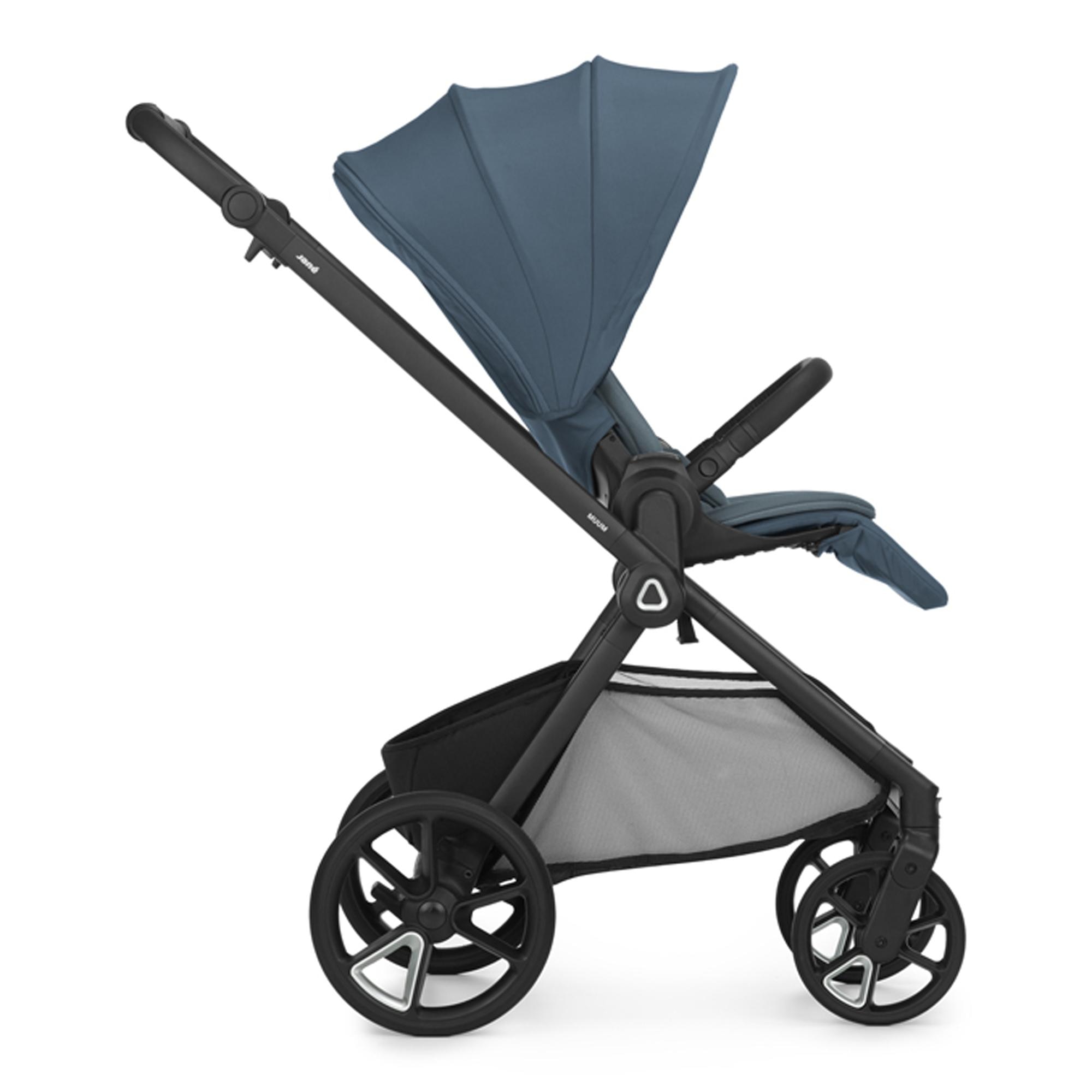 Carrinho de Passeio Trio Jané Muum 5 azul + Alcofa Sleep + Cadeira Auto Kombibaby cinzento + Kombibase 8