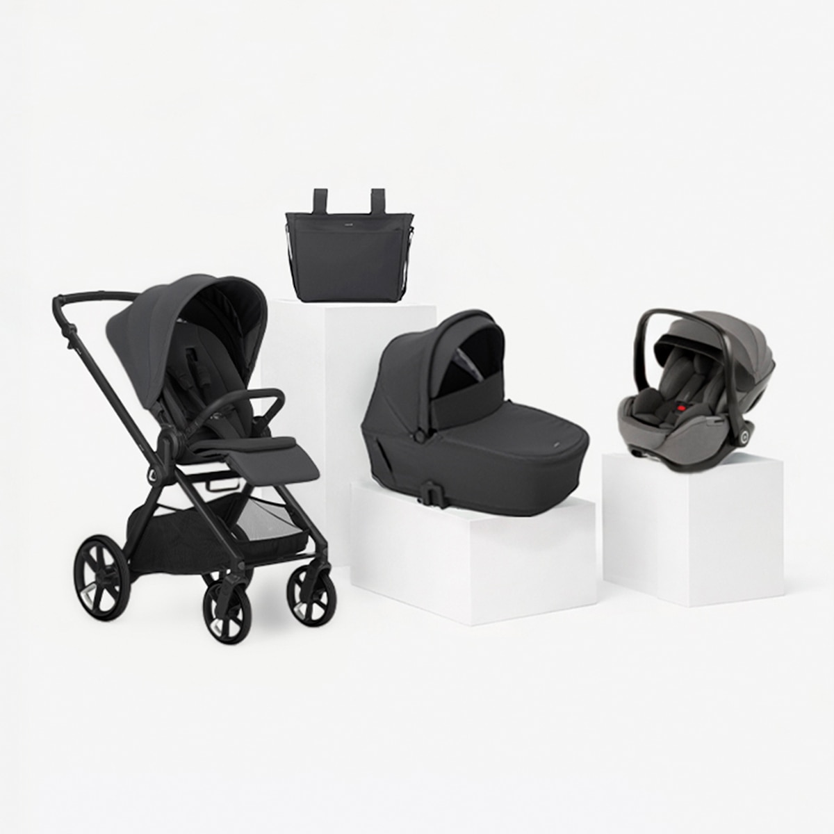 Trío Jané Muum 5 gris + capazo Sleep + portabebé Kombibaby gris 1