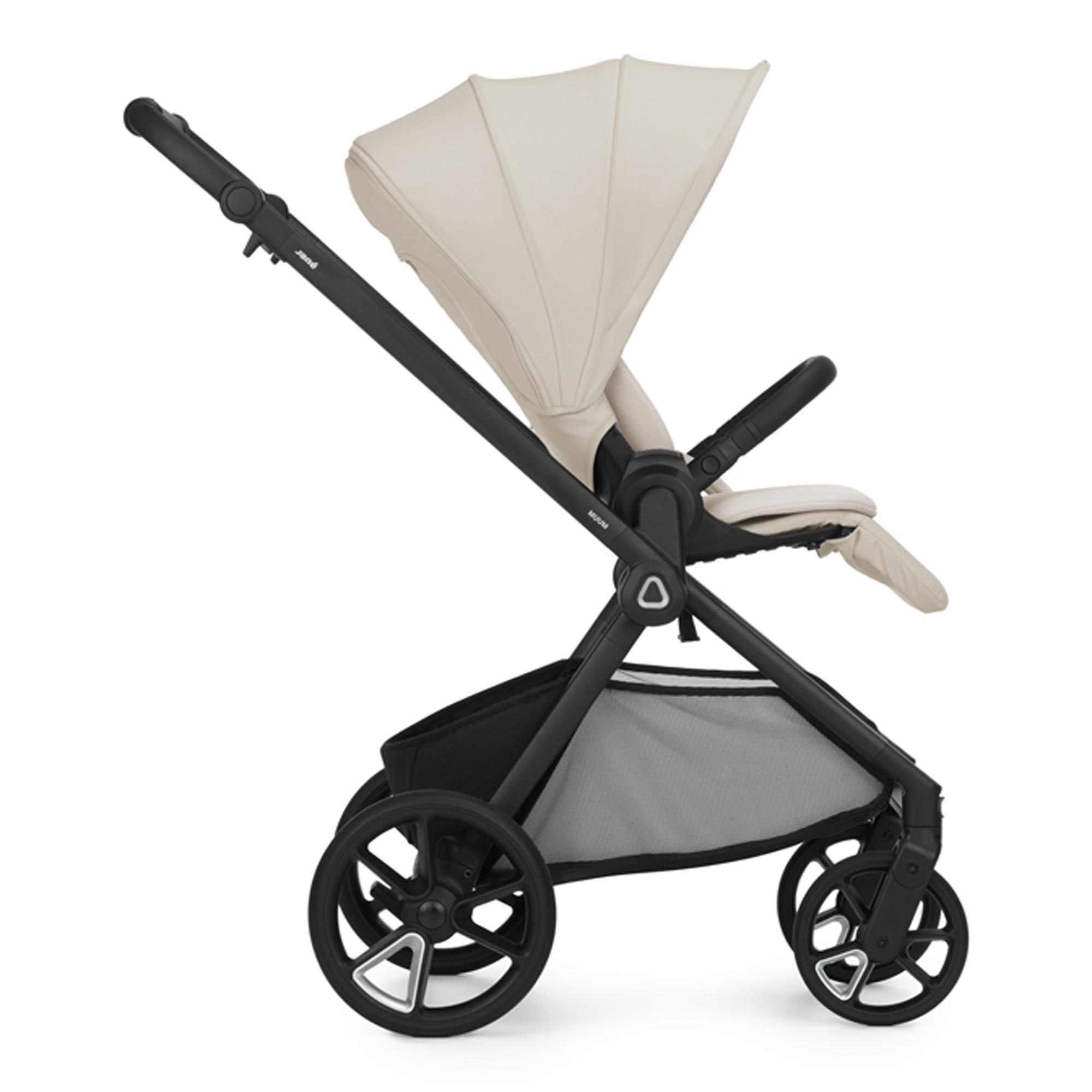 Carrinho de Passeio Trio Jané Muum 5 bege + Alcofa Sleep + Cadeira Auto Kombibaby cinzento 7
