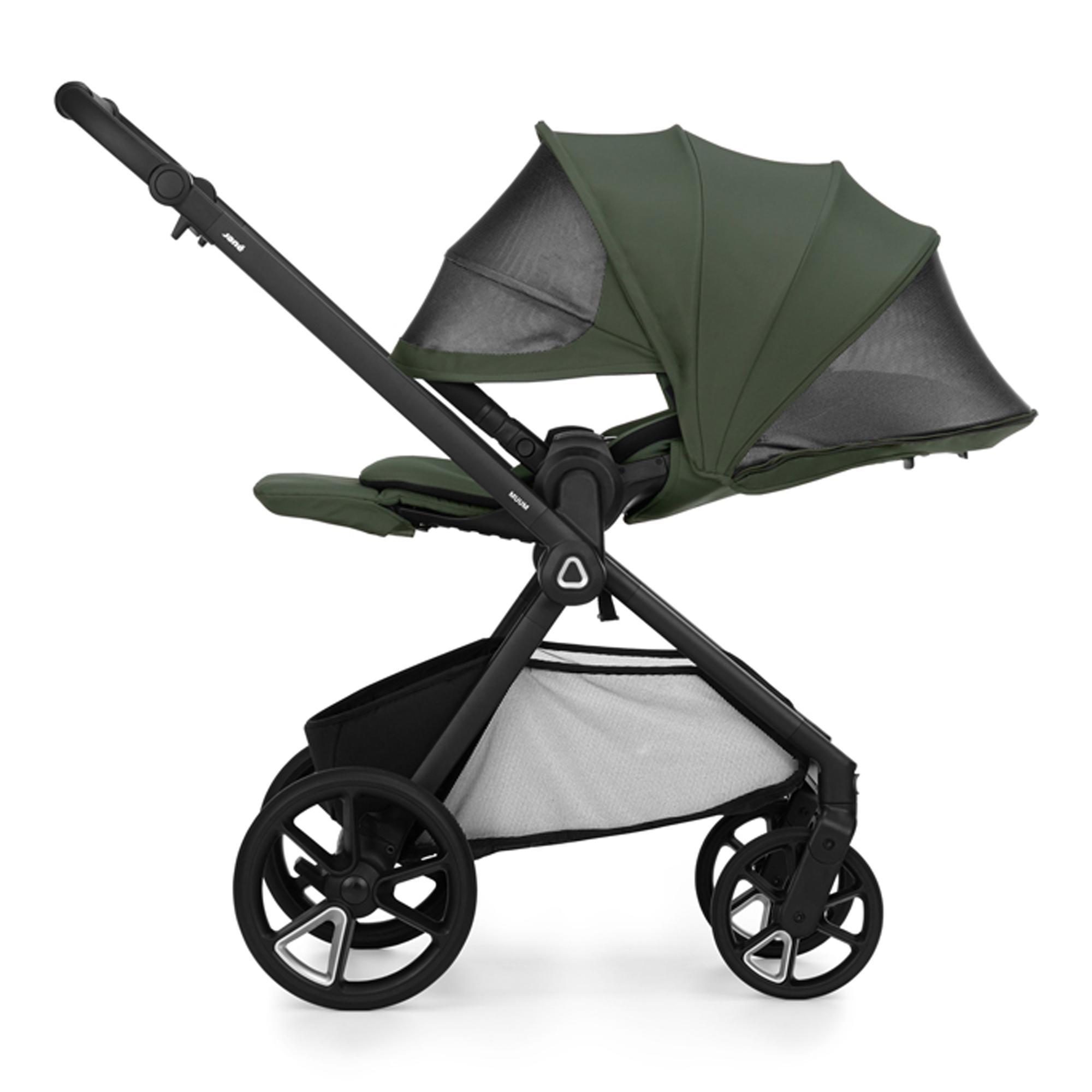 Carrinho de Passeio Trio Jané Muum 5 verde + Alcofa Sleep + Cadeira Auto Kombibaby preto 8