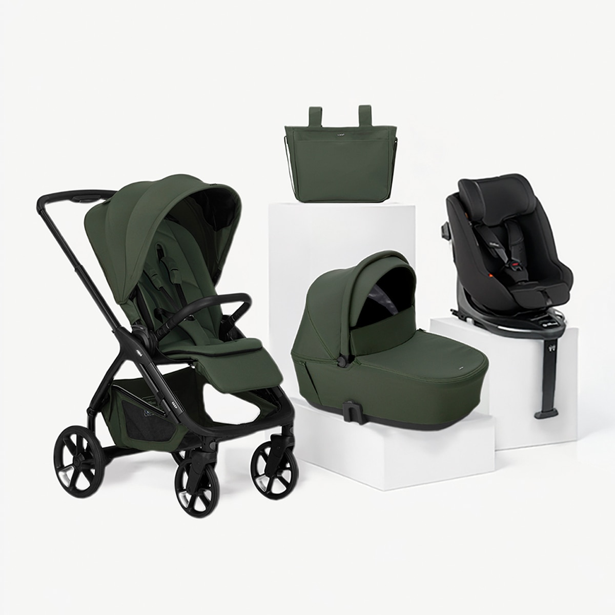 Imagen 0 de Trío Jané Keep 2 verde + capazo Sleep + silla auto Kombifix gris