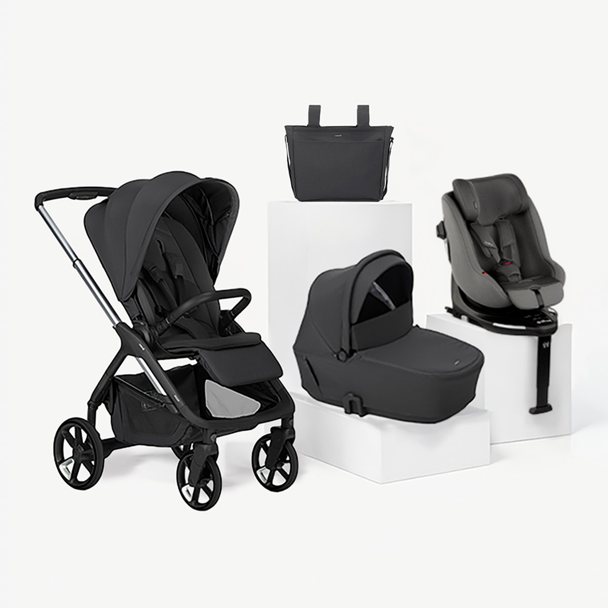 Imagem 0 de Carrinho de Passeio Trio Jané keep 2 cinzento + Alcofa Sleep + Cadeira Auto Kombifix preto