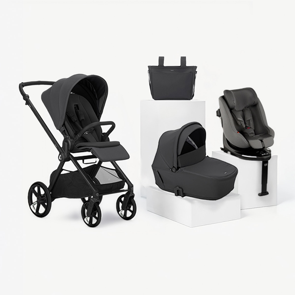 Trío Jané Muum 5 gris + capazo Sleep + silla auto Kombifix gris 1