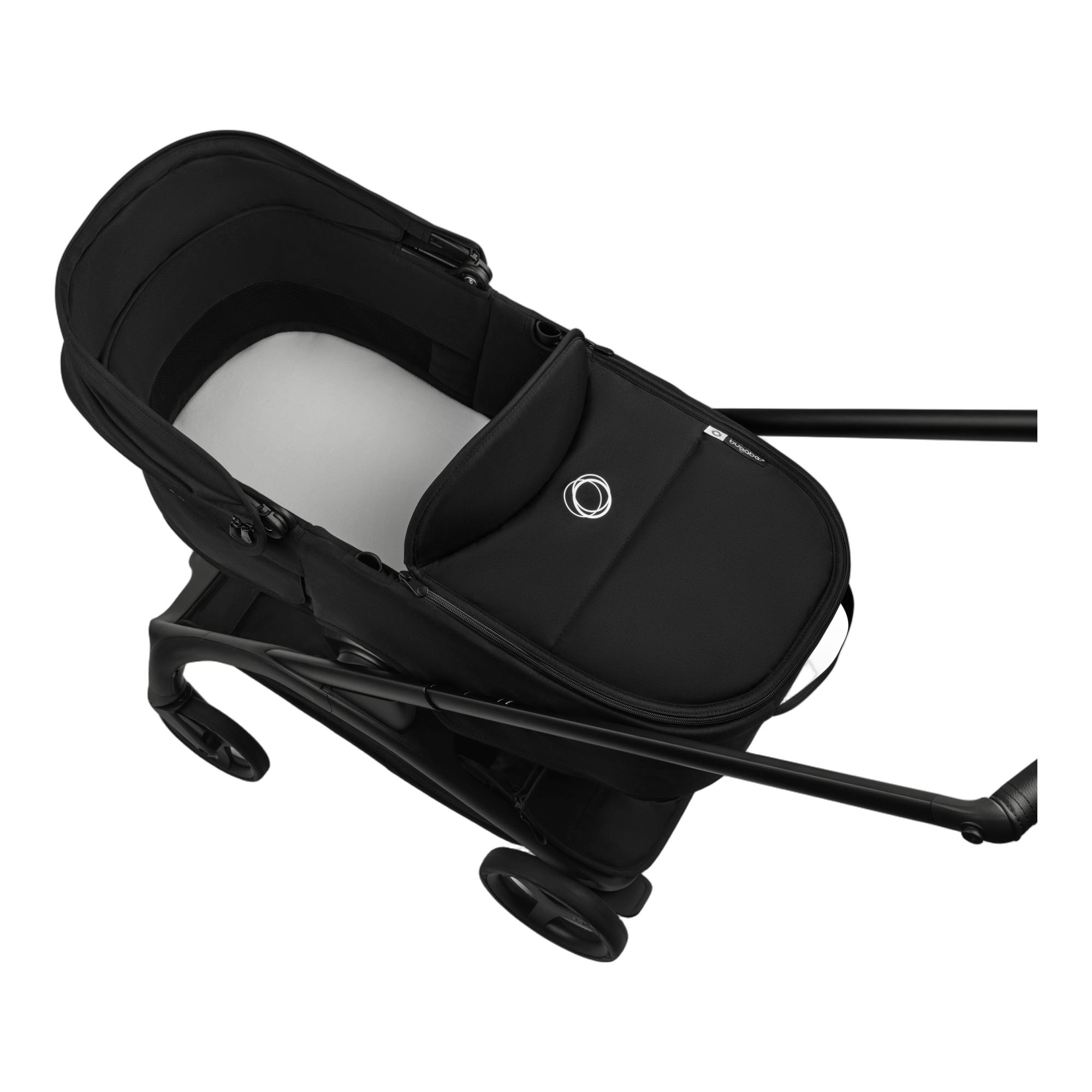 Carrinho de Passeio Bugaboo Dragonfly Plus base preta com capota e alcofa pretos 3