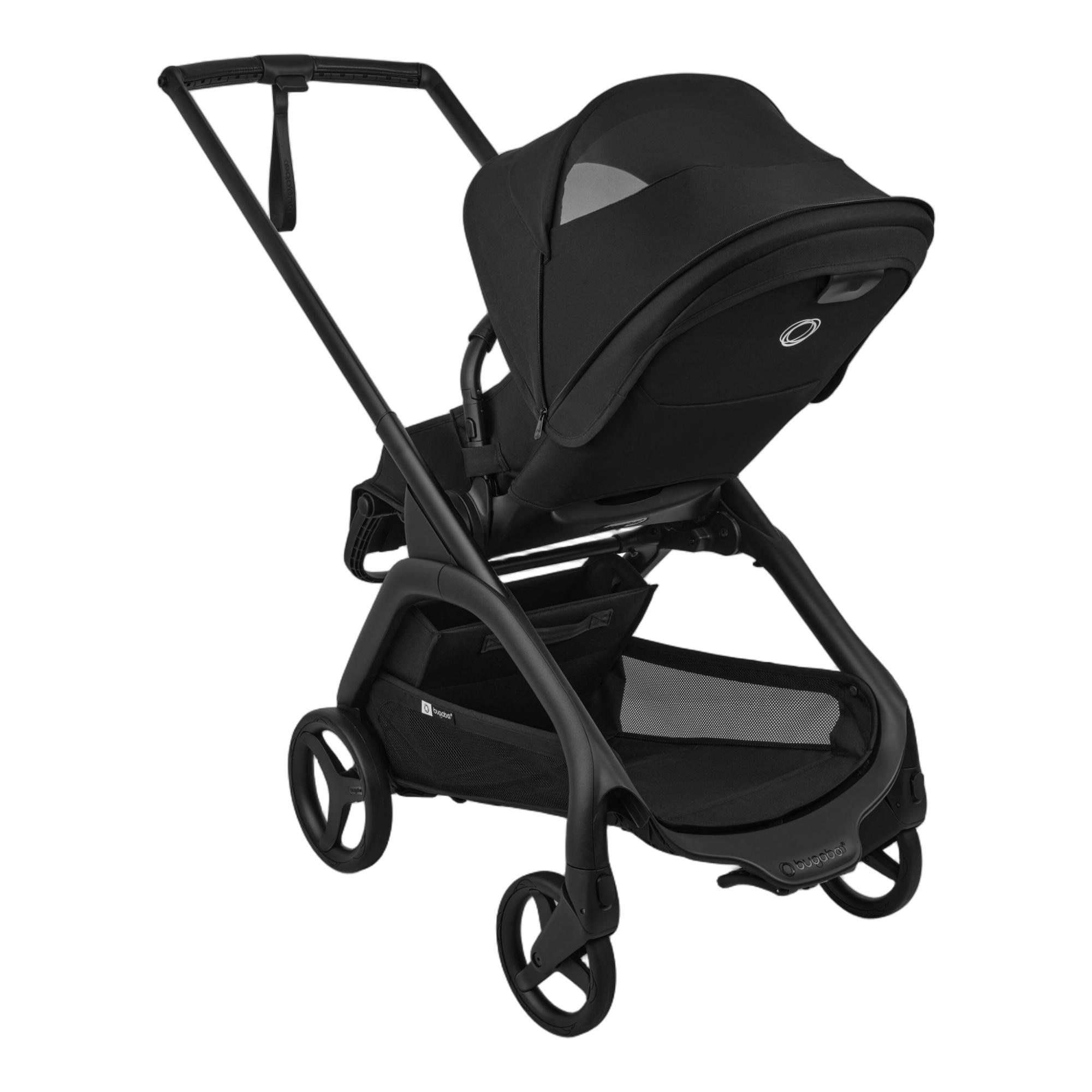 Carrinho de Passeio Bugaboo Dragonfly Plus base preta com capota e alcofa pretos 17