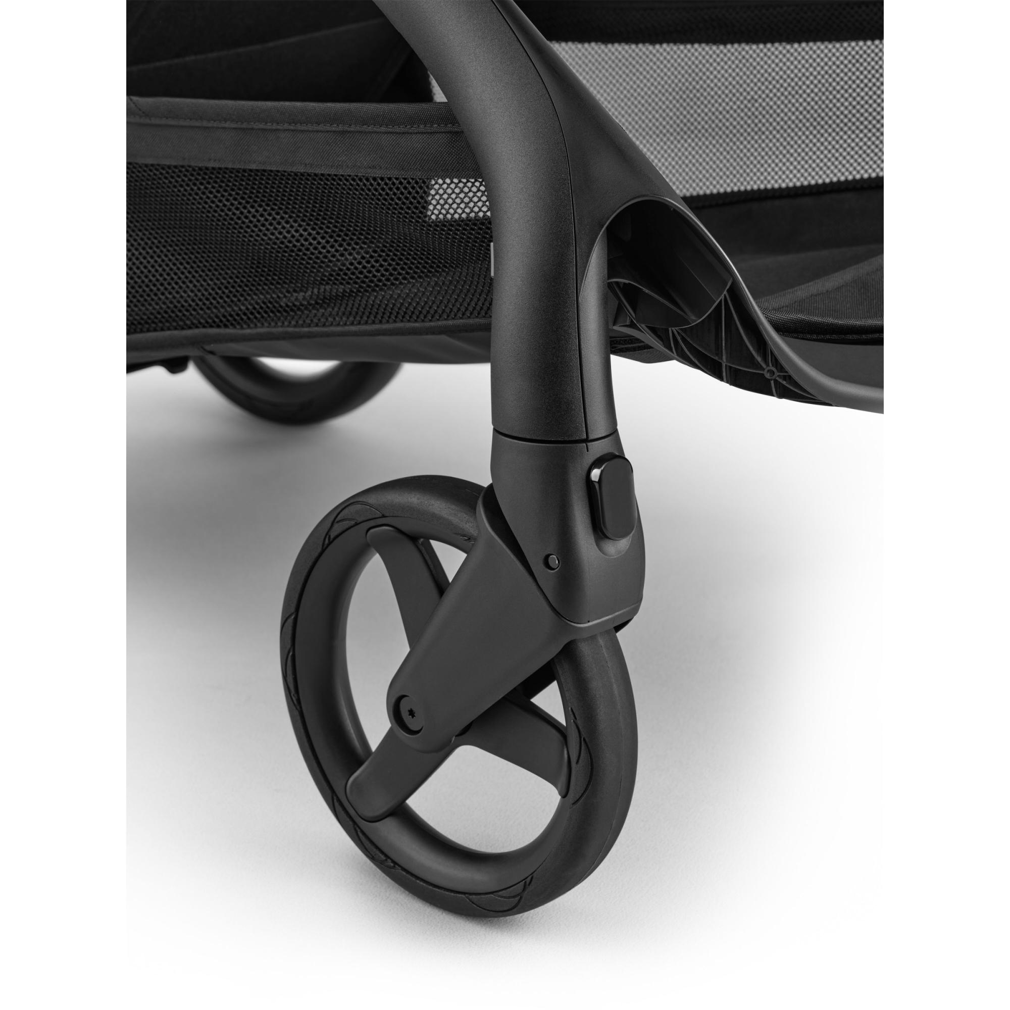 Carrinho de Passeio Bugaboo Dragonfly Plus base preta com capota e alcofa pretos 21
