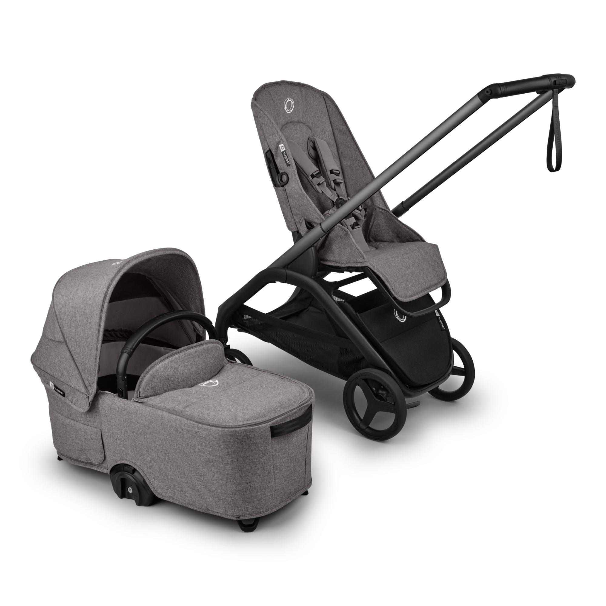 Carrinho de Passeio Bugaboo Dragonfly Plus base com capota  cinzenta  e alcofa cinzenta 2
