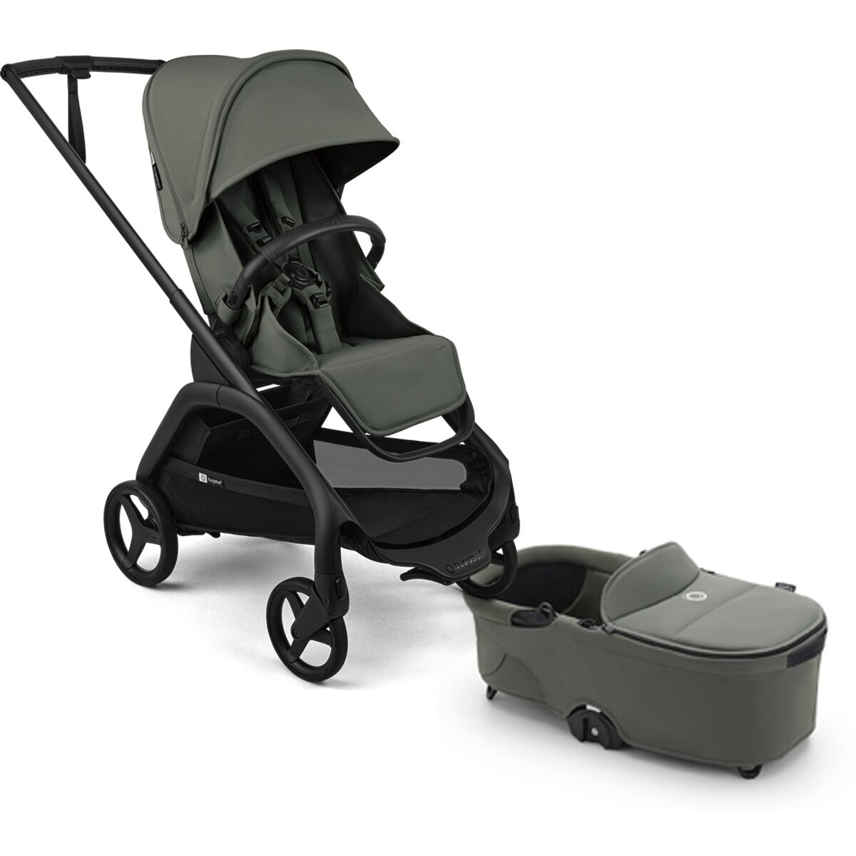 Imagem 0 de Carrinho de Passeio Bugaboo Dragonfly Plus base com capota verde e alcofa verde