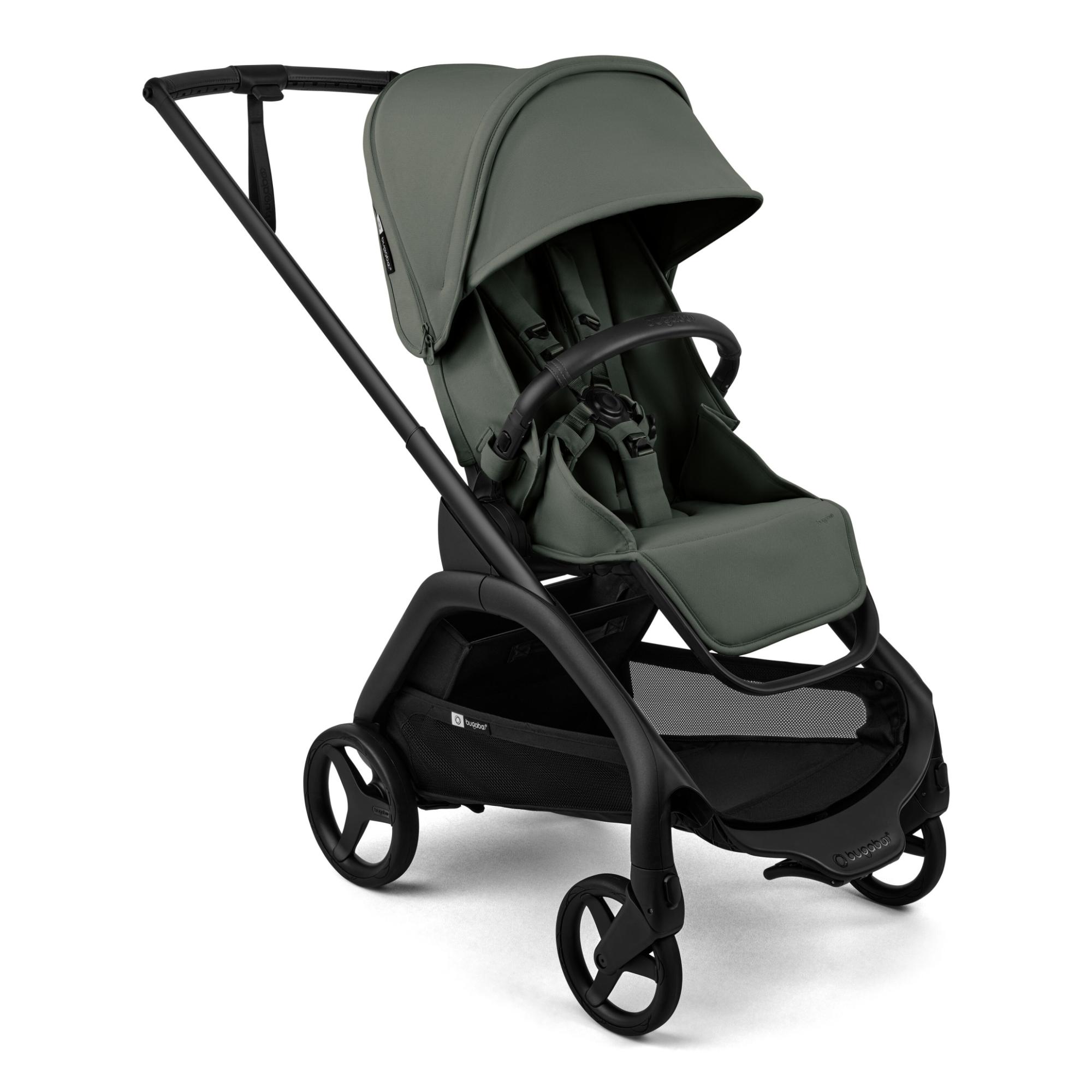 Carrinho de Passeio Bugaboo Dragonfly Plus base com capota verde e alcofa verde 3