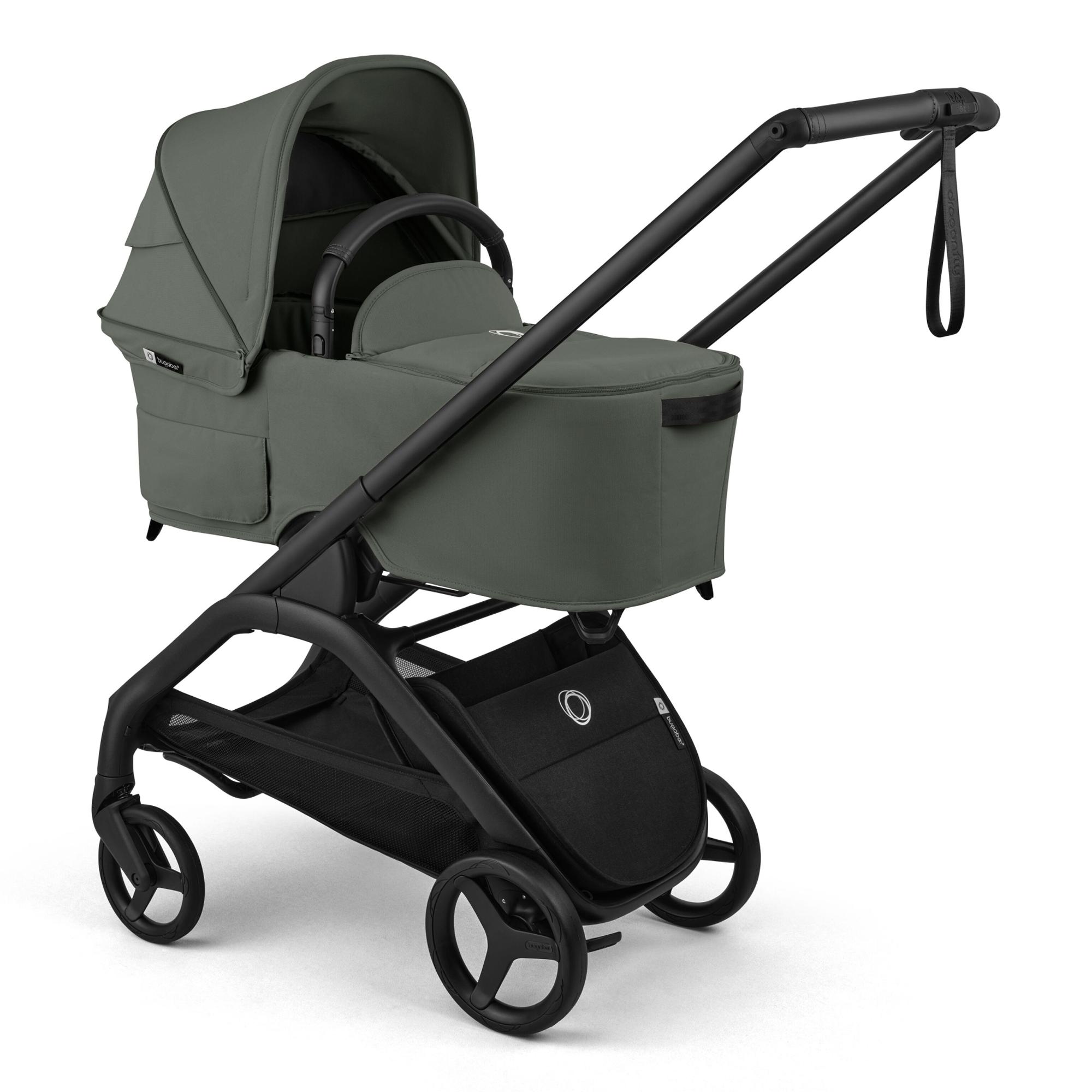 Carrinho de Passeio Bugaboo Dragonfly Plus base com capota verde e alcofa verde 4