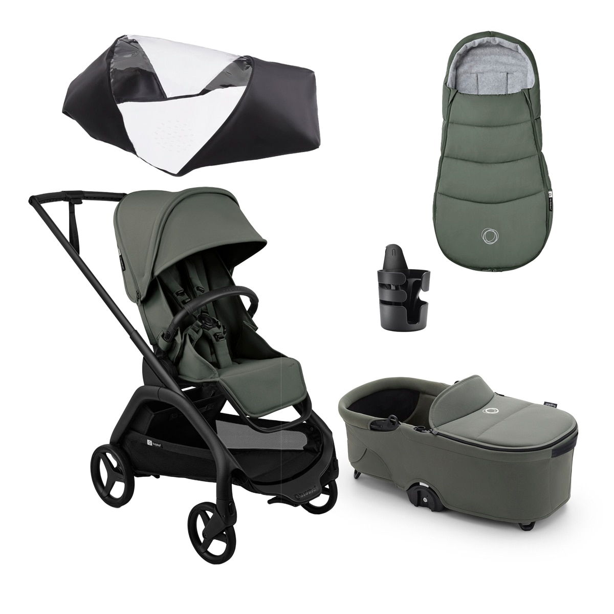 Imagem 0 de Pack Indispensáveis de Inverno do Carrinho Bugaboo Dragonfly Plus Forest Green