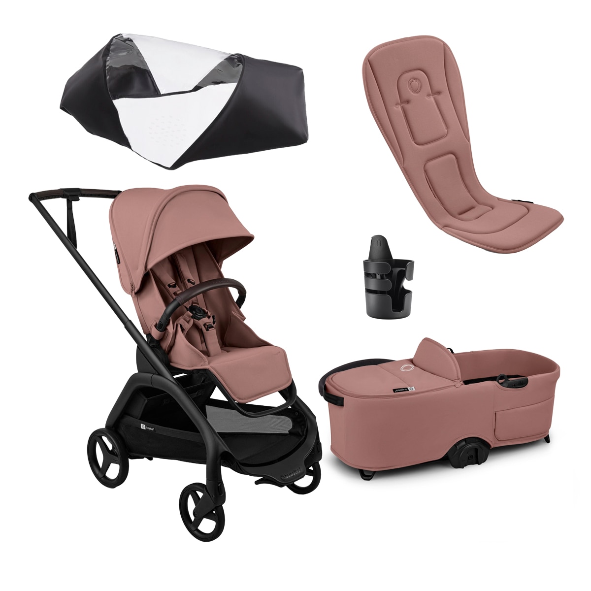 Imagem 0 de Pack Indispensáveis de Verão do Carrinho Bugaboo Dragonfly Plus Dusty Pink