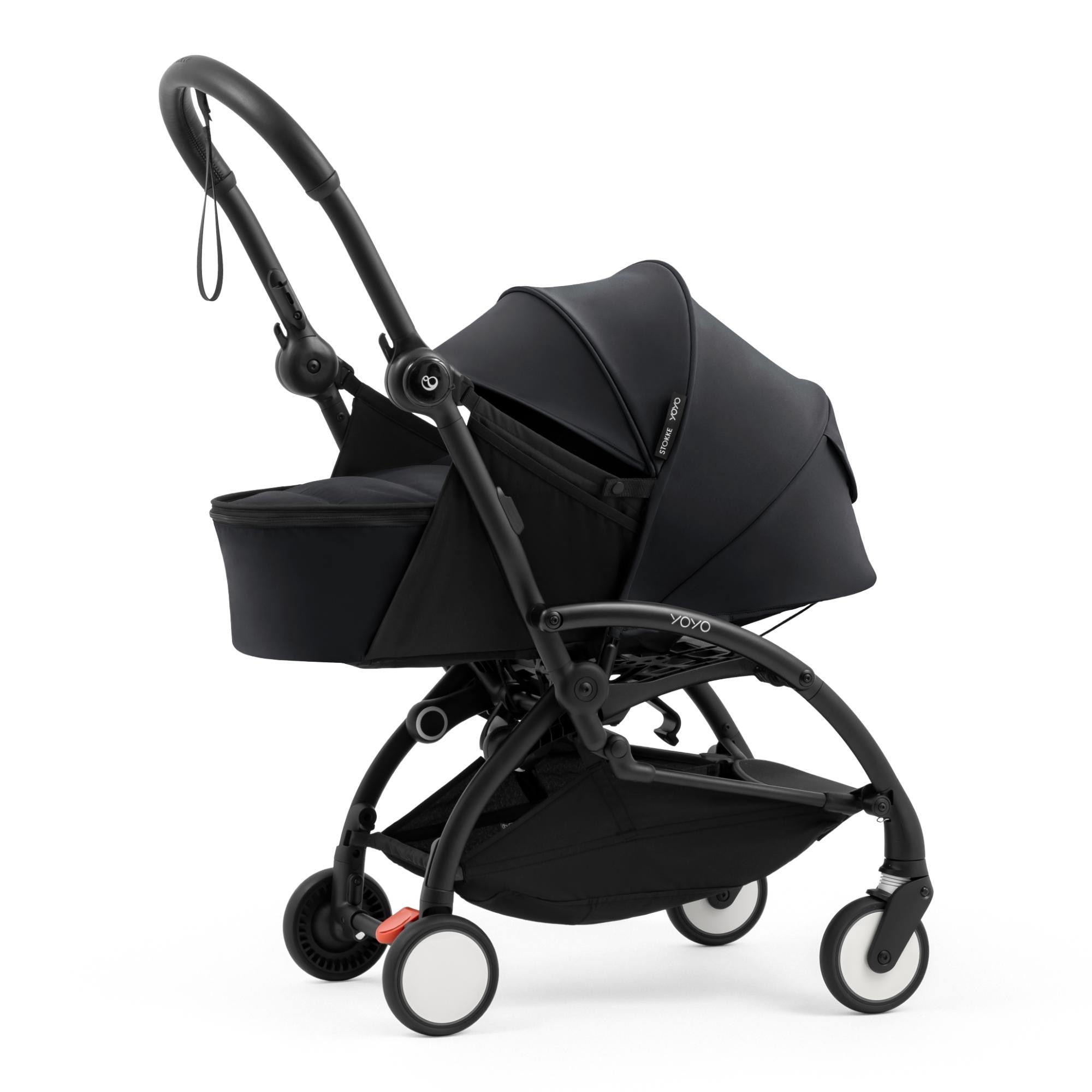 Carrinho de Passeio YOYO5® com Alcofa Dobrável Preto 3