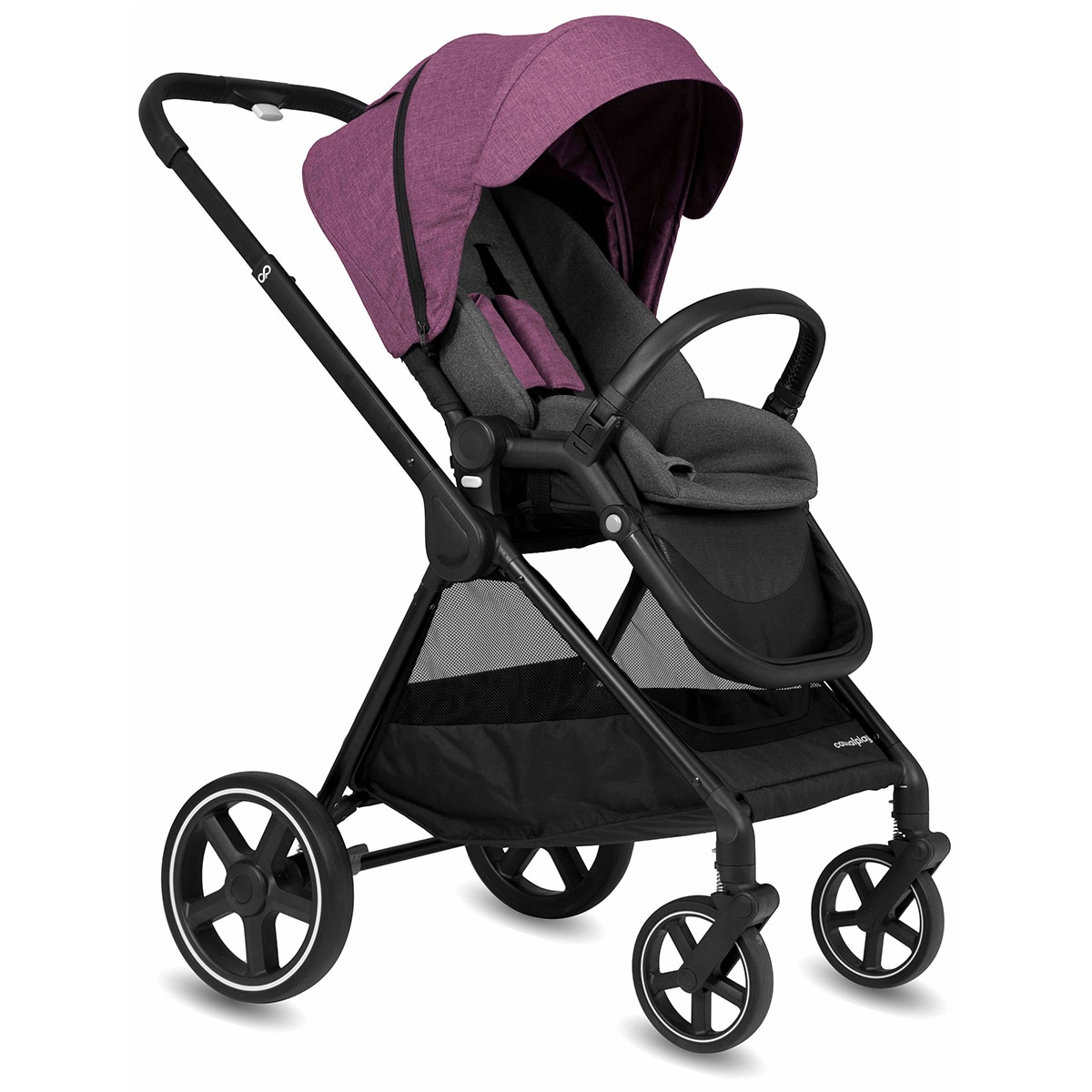 Carrinho de Passeio Trio Match 3 Optim + Alcofa + Cadeira Auto i-Size Purple - Roxo Roxo-2