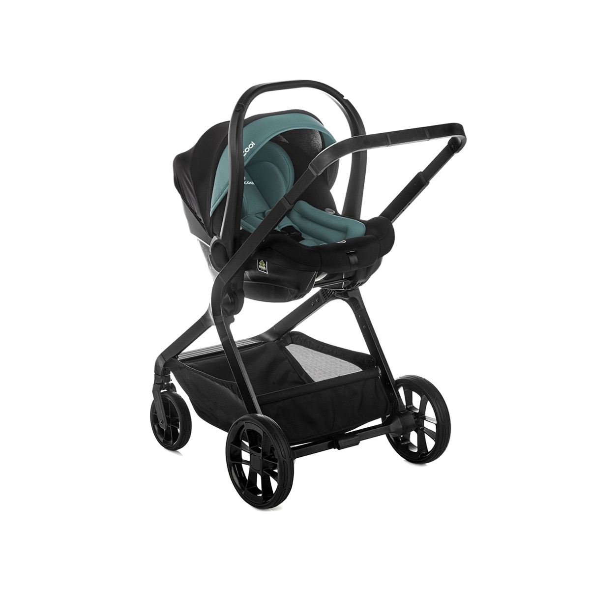 Carrinho de Bebé Kombo com Alcofa Kombo e Porta-bebés Travel Carrier Verde-5