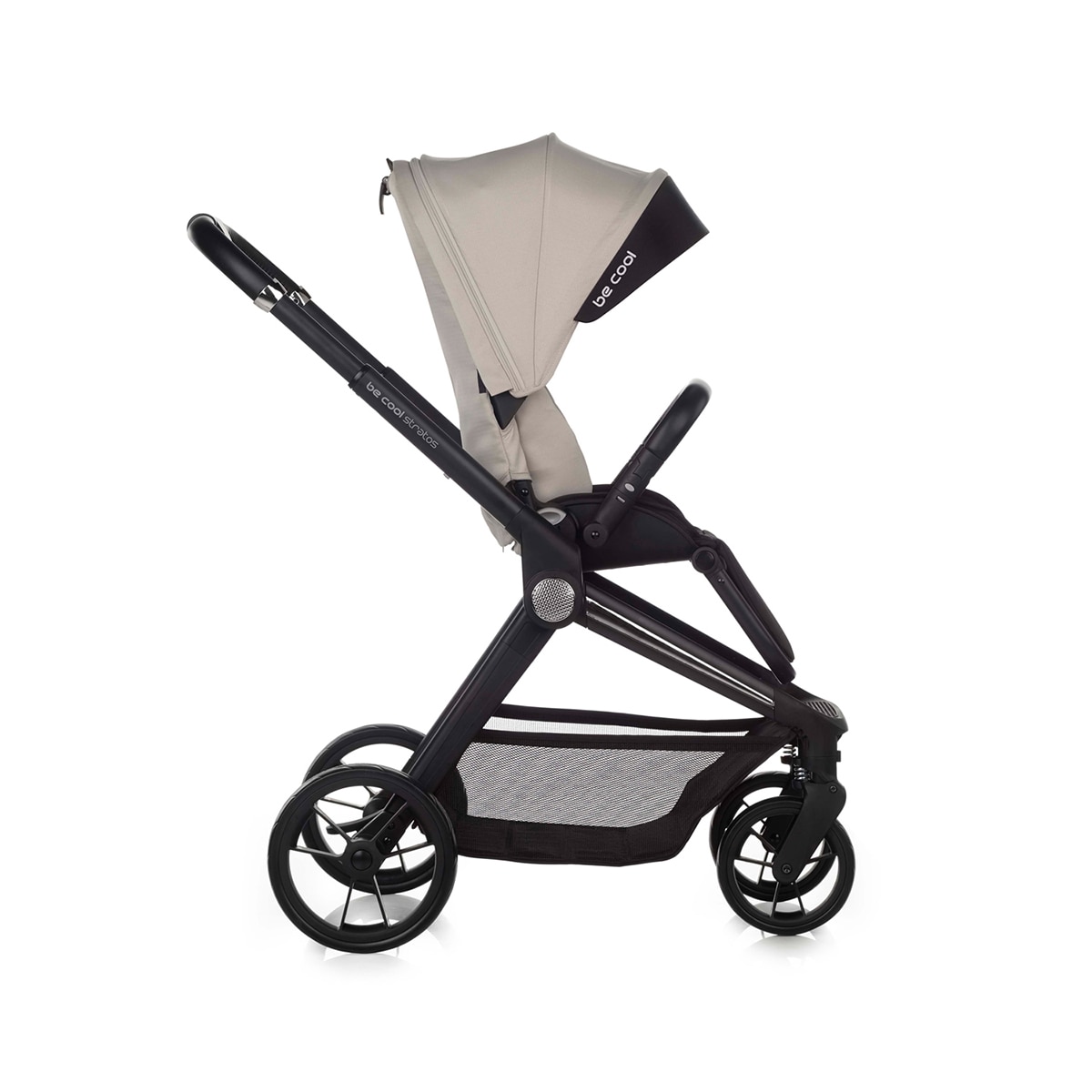 Carro de bebé Be Cool Stratos con capazo Stratos Cot y portabebé Travel Carrier 2025 - Beige Beige-7