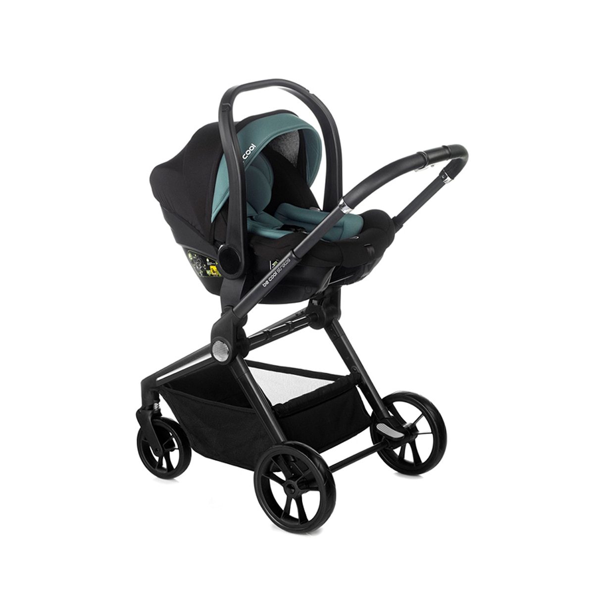 Carrinho de Bebé Stratos com Alcofa Stratos Cot e Porta-Bebés Travel Carrier 2025 Verde-6