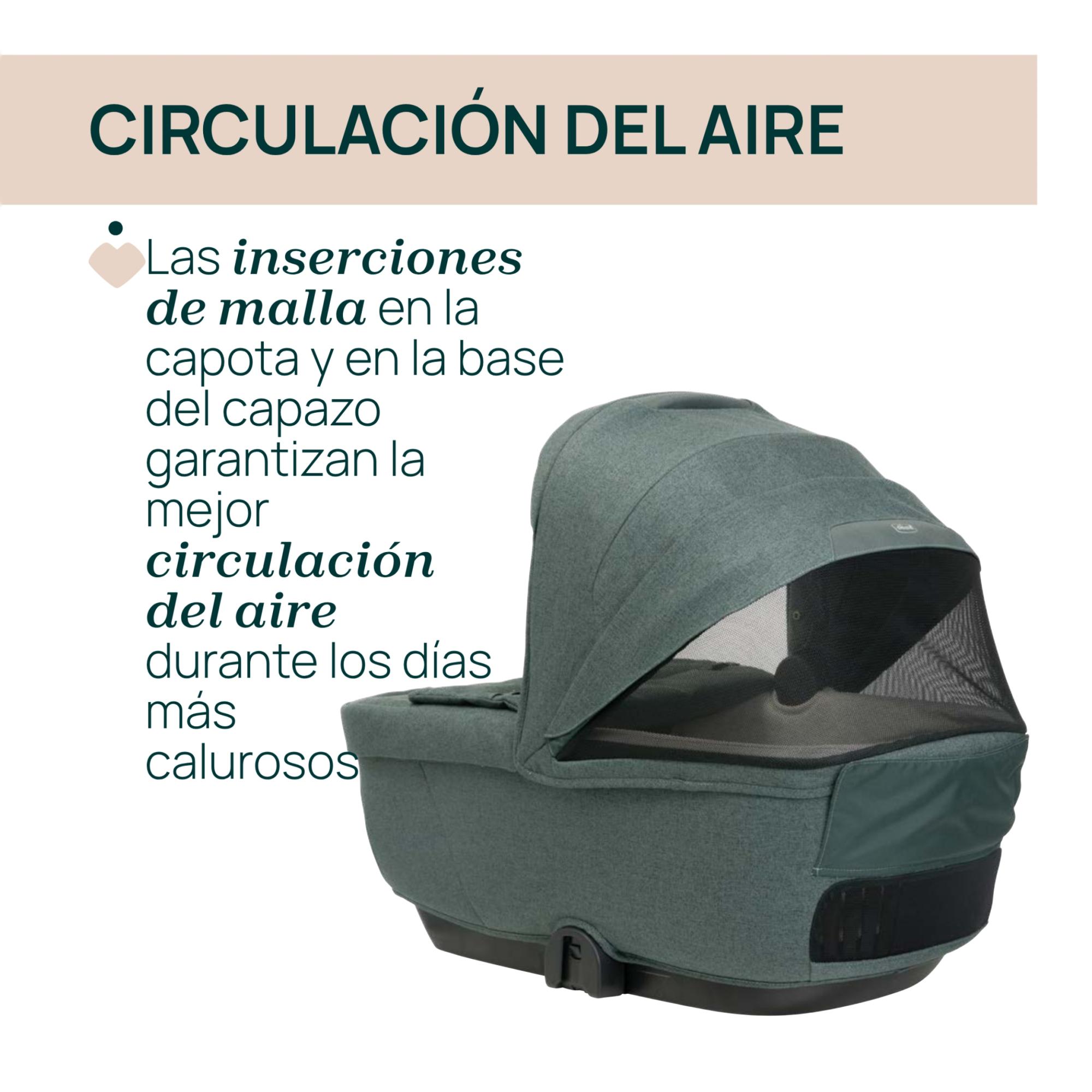Carro de bebé Chicco Bellagio 2 piezas : silla paseo y capazo gran comfort - Verde oscuro Verde oscuro-12