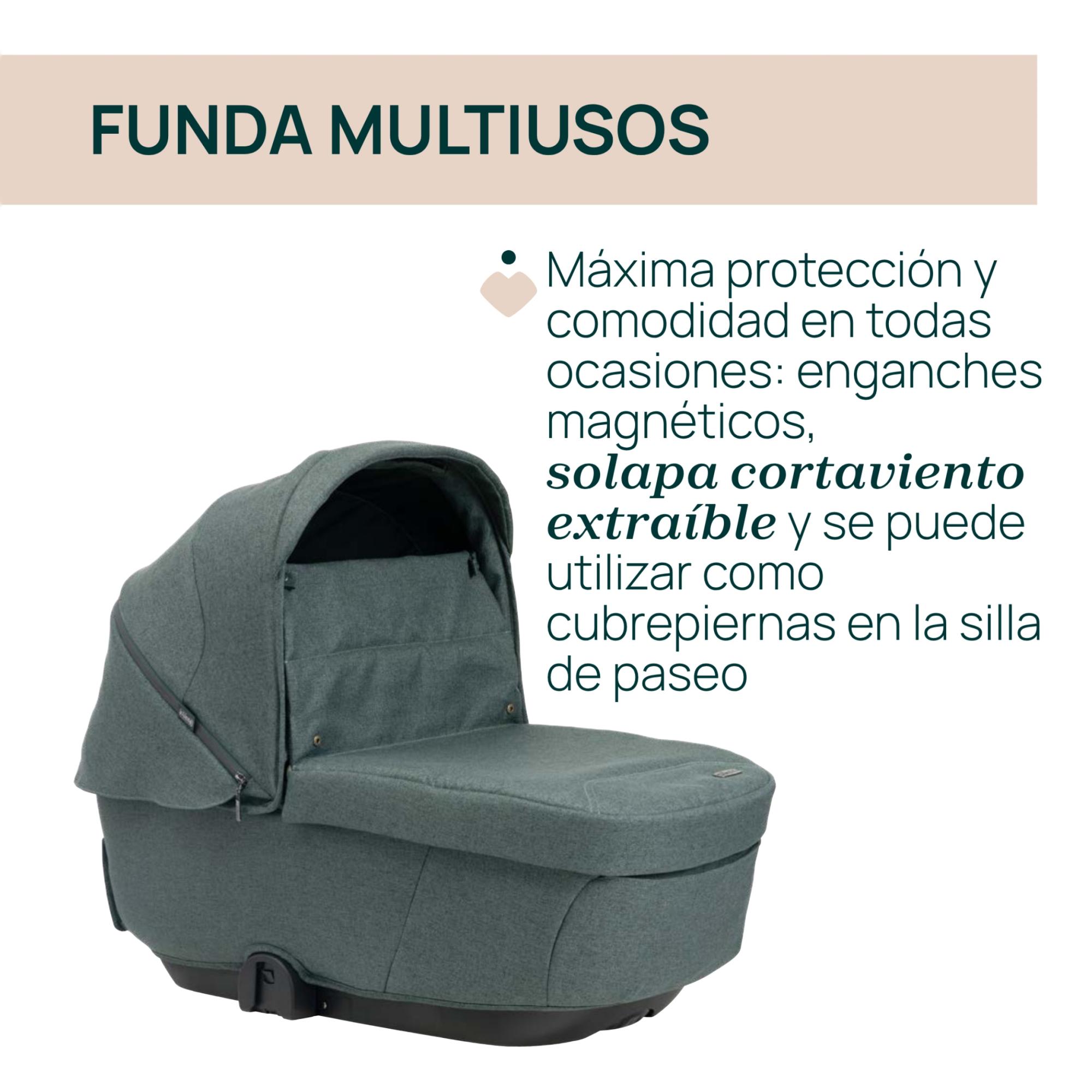 Carro de bebé Chicco Bellagio 2 piezas : silla paseo y capazo gran comfort - Verde oscuro Verde oscuro-13