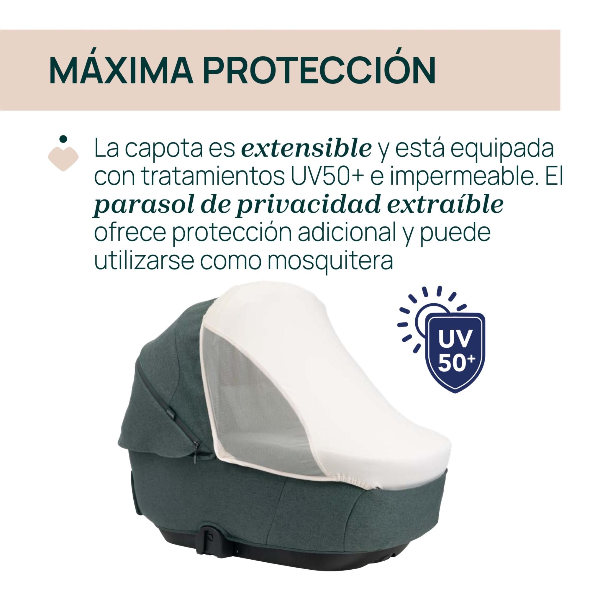 Carro de bebé Chicco Bellagio 2 piezas : silla paseo y capazo gran comfort - Verde oscuro Verde oscuro-14