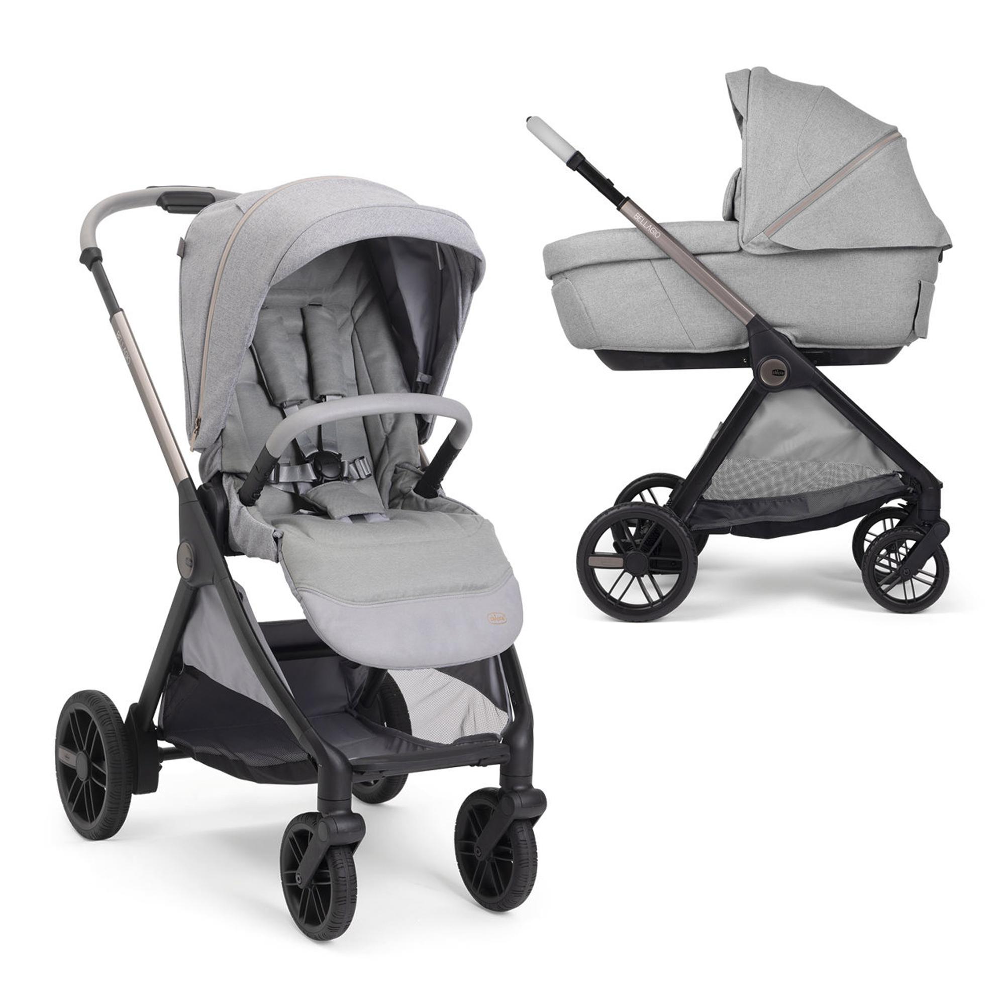 Carro de bebé Chicco Bellagio 2 piezas : silla paseo y capazo gran comfort - Gris Gris-1