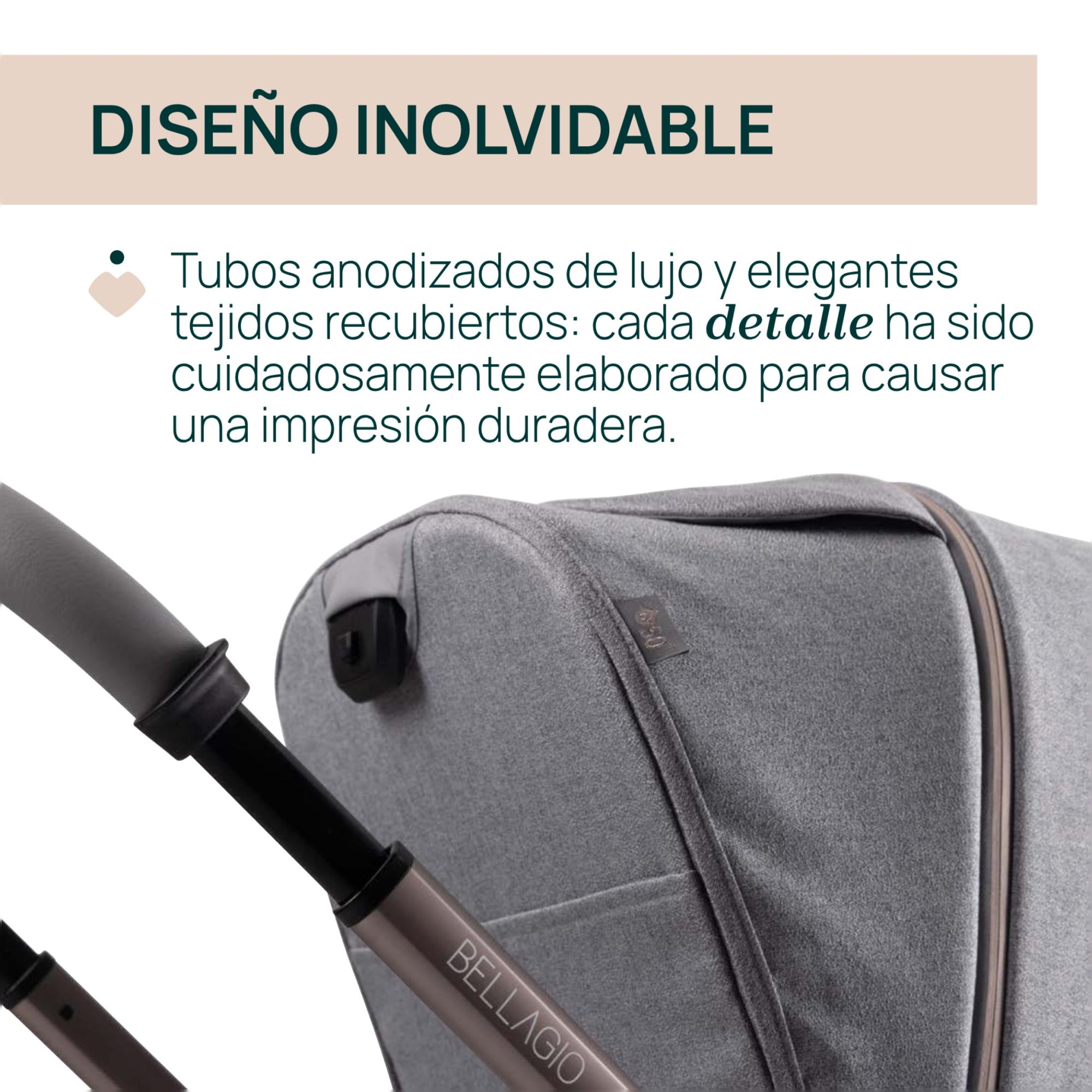 Carro de bebé Chicco Bellagio 2 piezas : silla paseo y capazo gran comfort - Gris Gris-8