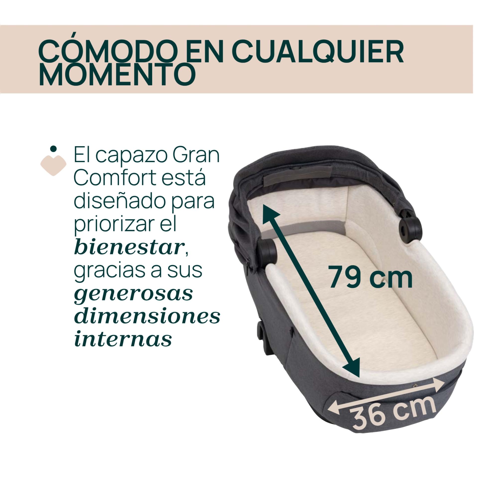 Carro de bebé Chicco Bellagio 2 piezas : silla paseo y capazo gran comfort - Gris Gris-10