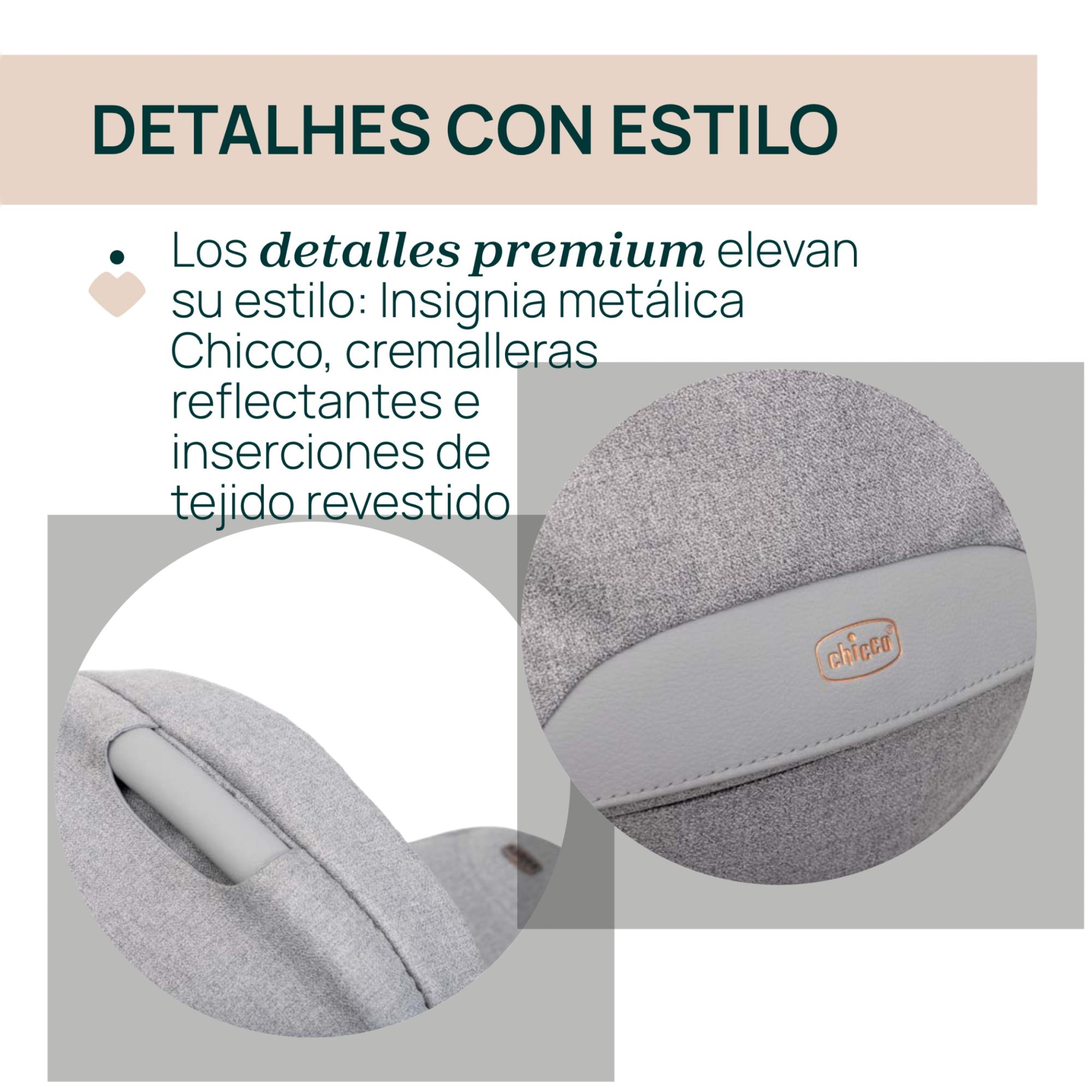 Carro de bebé Chicco Bellagio 2 piezas : silla paseo y capazo gran comfort - Gris Gris-15