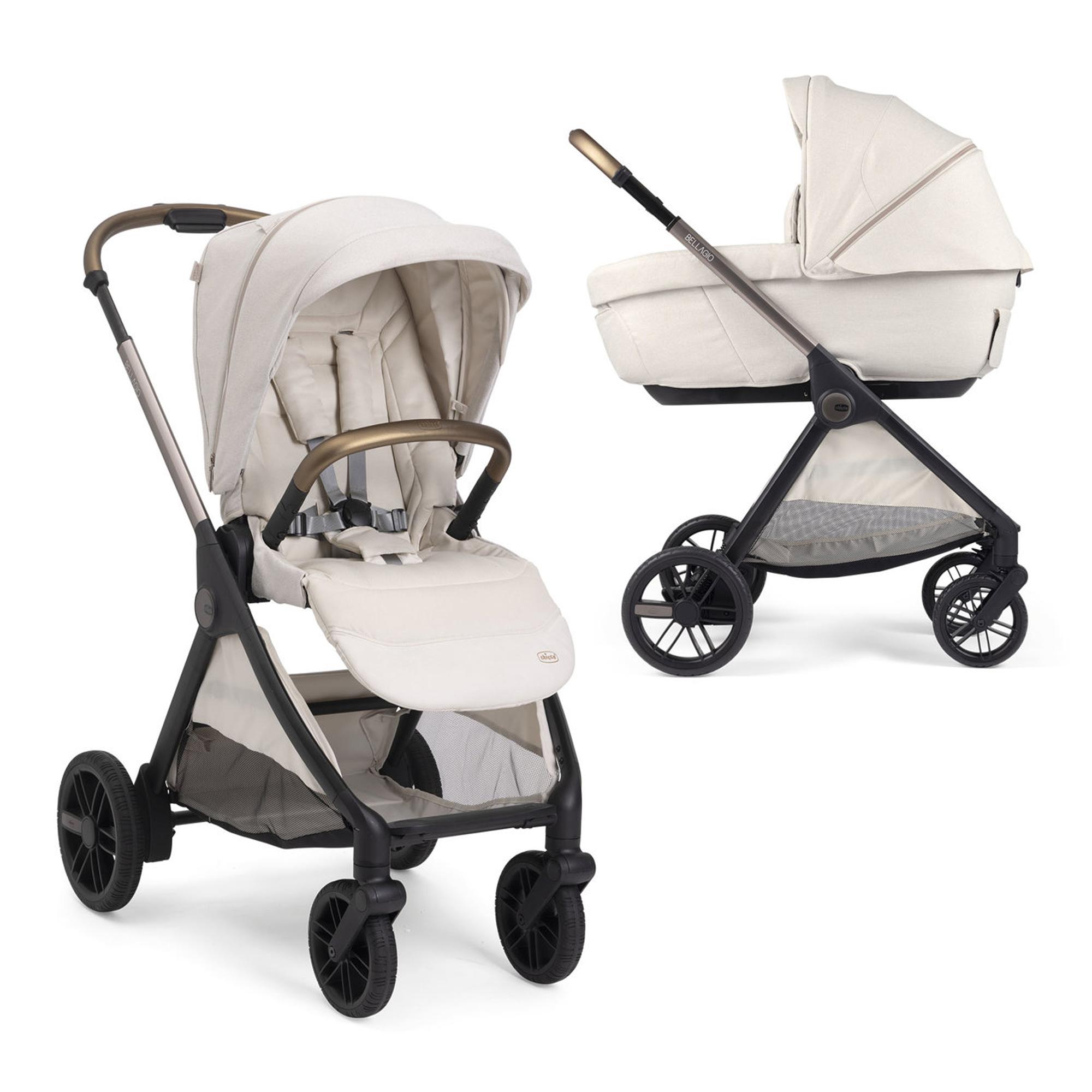 Carro de bebé Chicco Bellagio 2 piezas : silla paseo y capazo gran comfort - Beige Beige-1