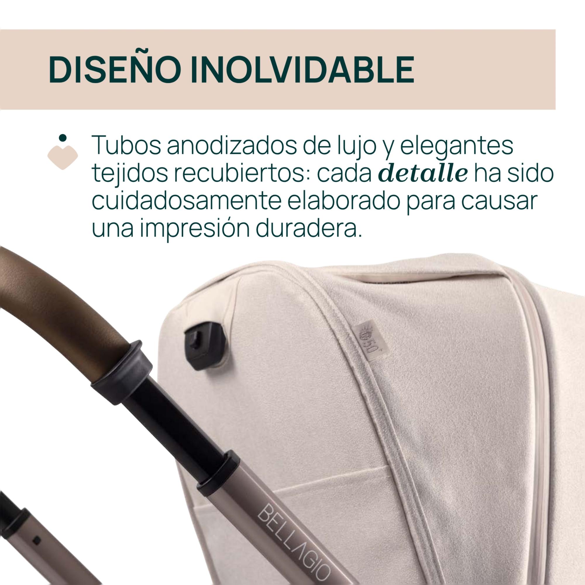 Carro de bebé Chicco Bellagio 2 piezas : silla paseo y capazo gran comfort - Beige Beige-8