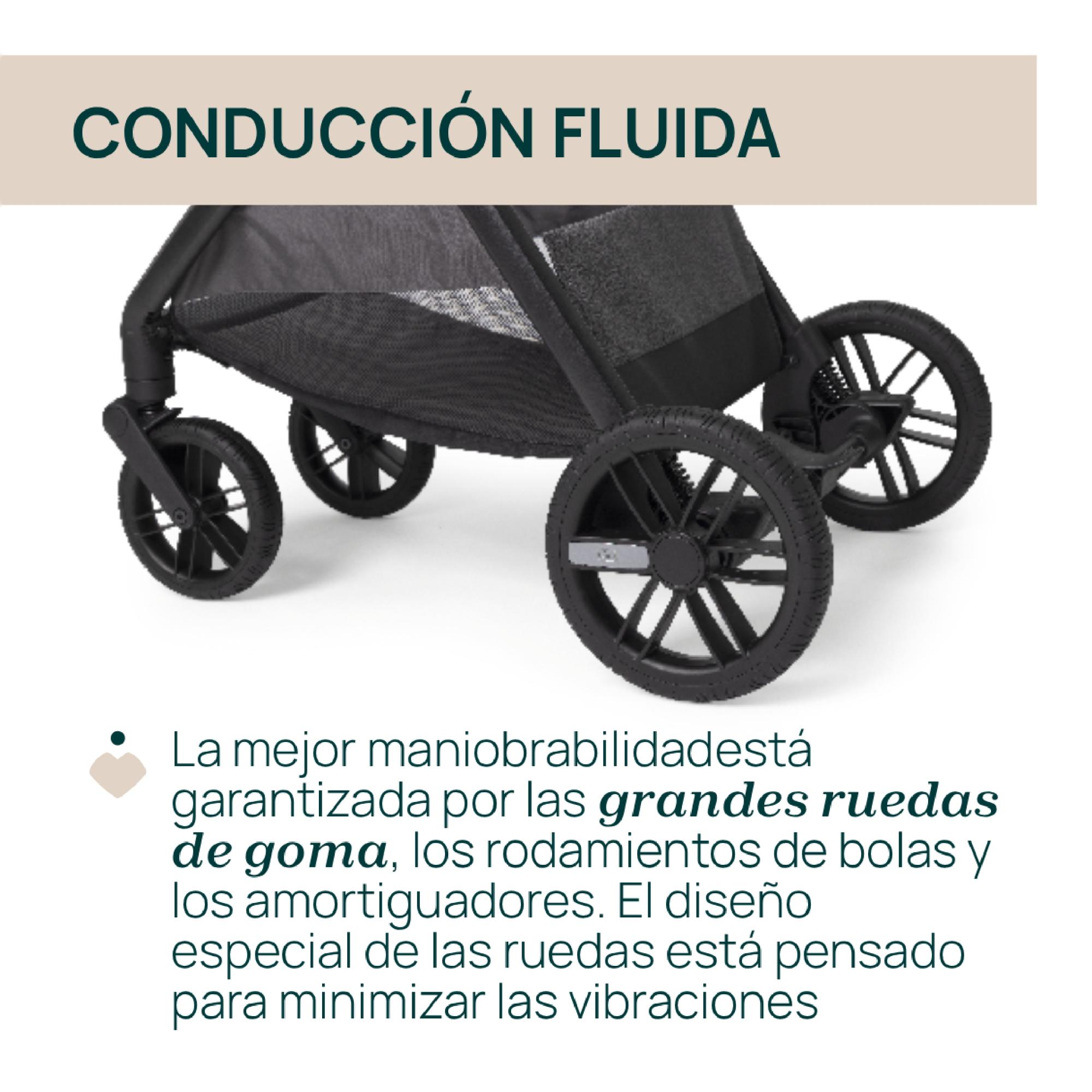 Carro de bebé Chicco Bellagio 2 piezas : silla paseo y capazo gran comfort - Gris oscuro Gris oscuro-5