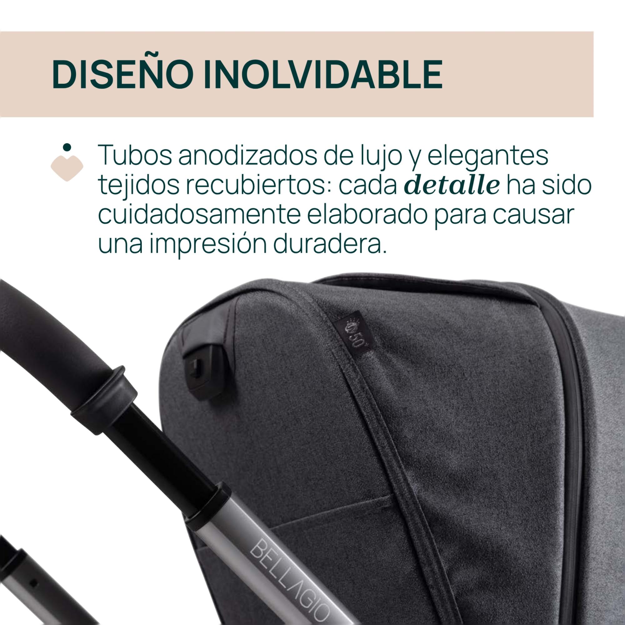 Carro de bebé Chicco Bellagio 2 piezas : silla paseo y capazo gran comfort - Gris oscuro Gris oscuro-8