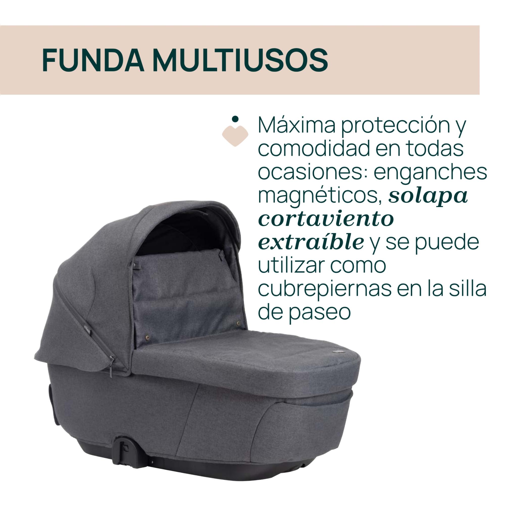 Carro de bebé Chicco Bellagio 2 piezas : silla paseo y capazo gran comfort - Gris oscuro Gris oscuro-13