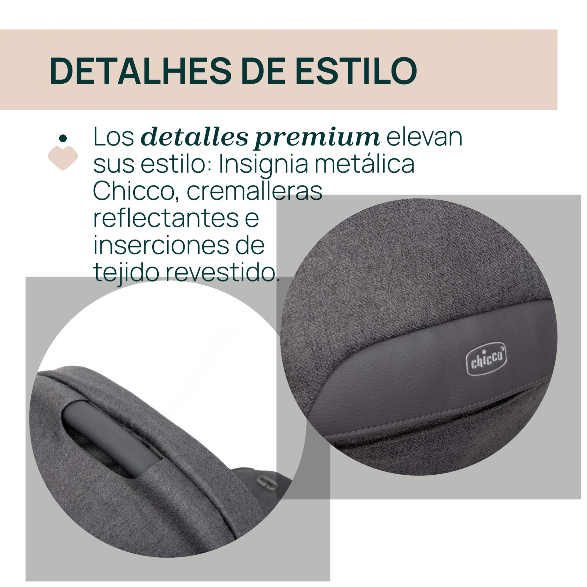 Carro de bebé Chicco Bellagio 2 piezas : silla paseo y capazo gran comfort - Gris oscuro Gris oscuro-15