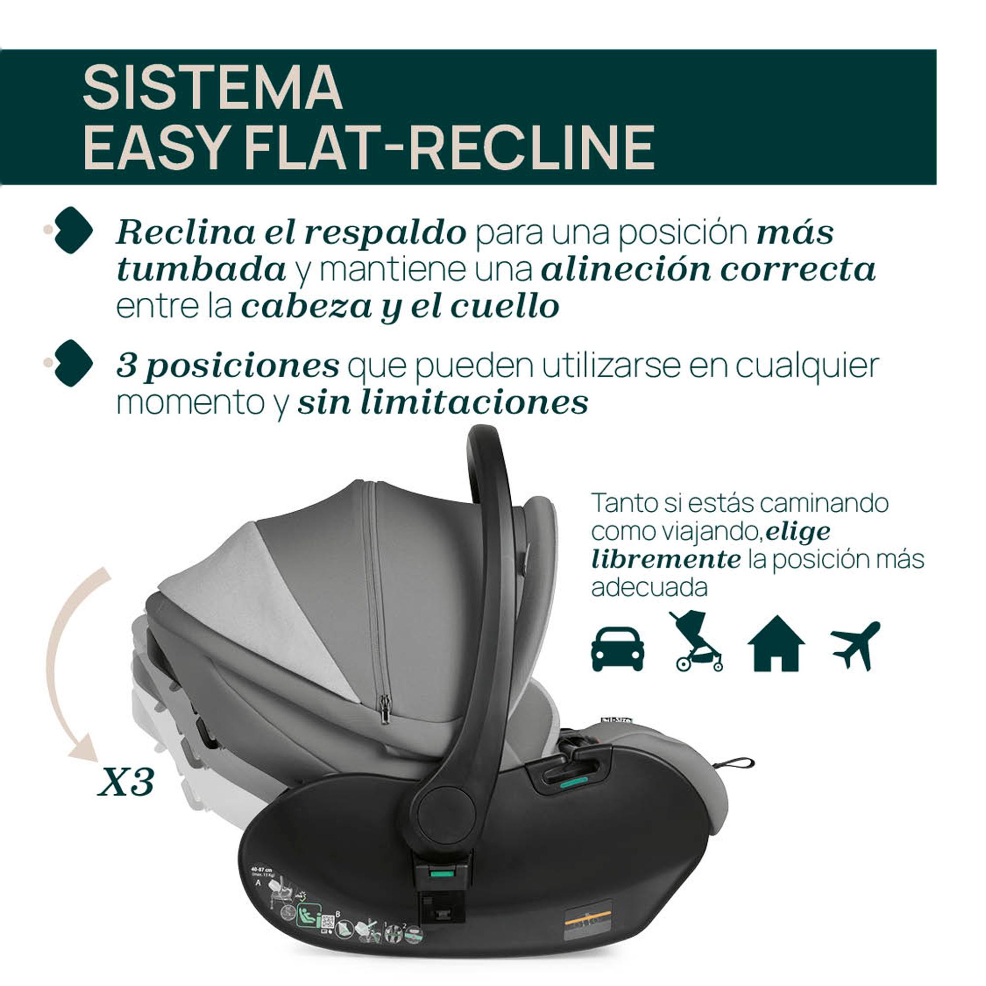 Imagen 21 de Carro de bebé Chicco Bellagio 3 piezas : silla paseo, capazo gran comfort y silla de coche First Seat Recline - Gris Gris