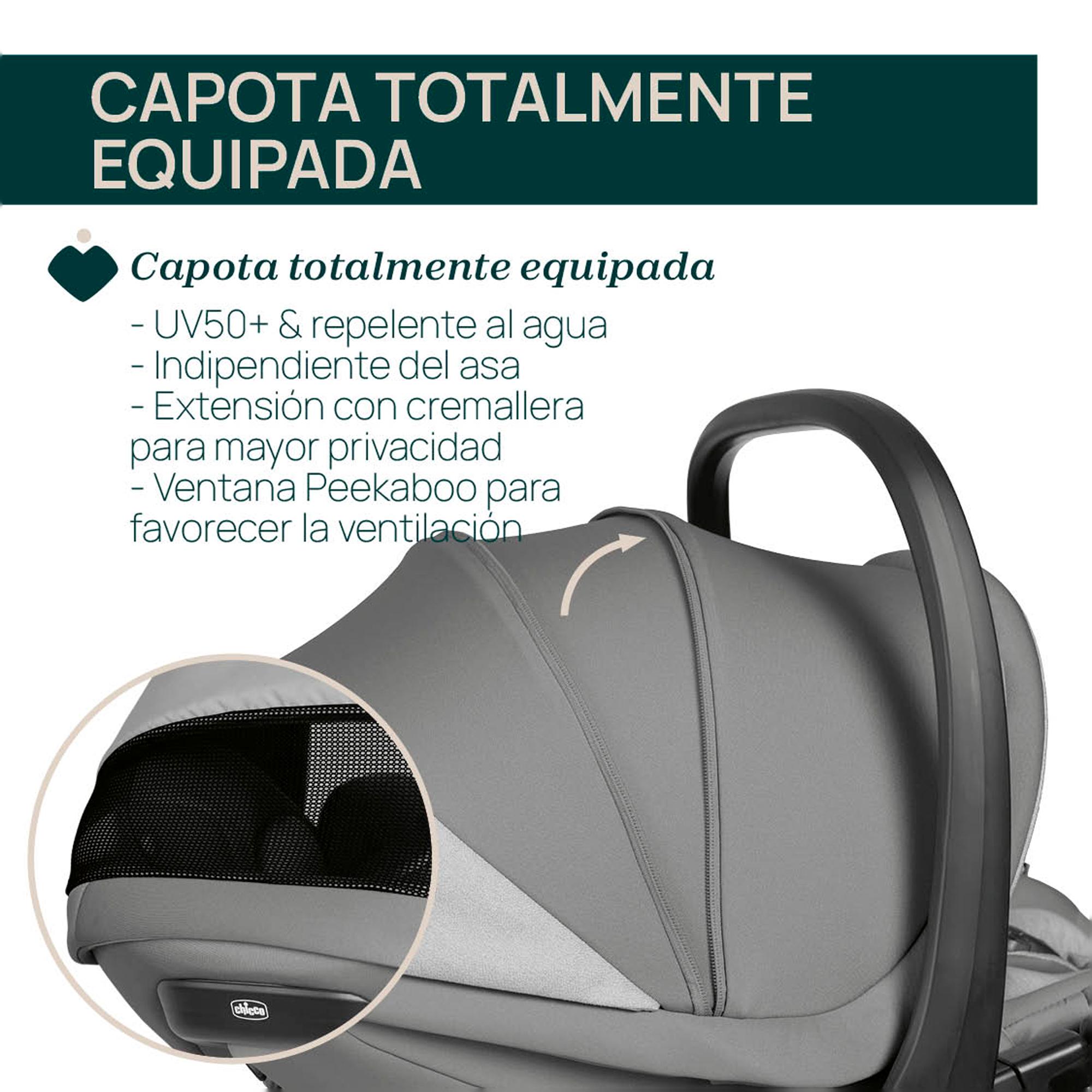 Imagen 22 de Carro de bebé Chicco Bellagio 3 piezas : silla paseo, capazo gran comfort y silla de coche First Seat Recline - Gris Gris
