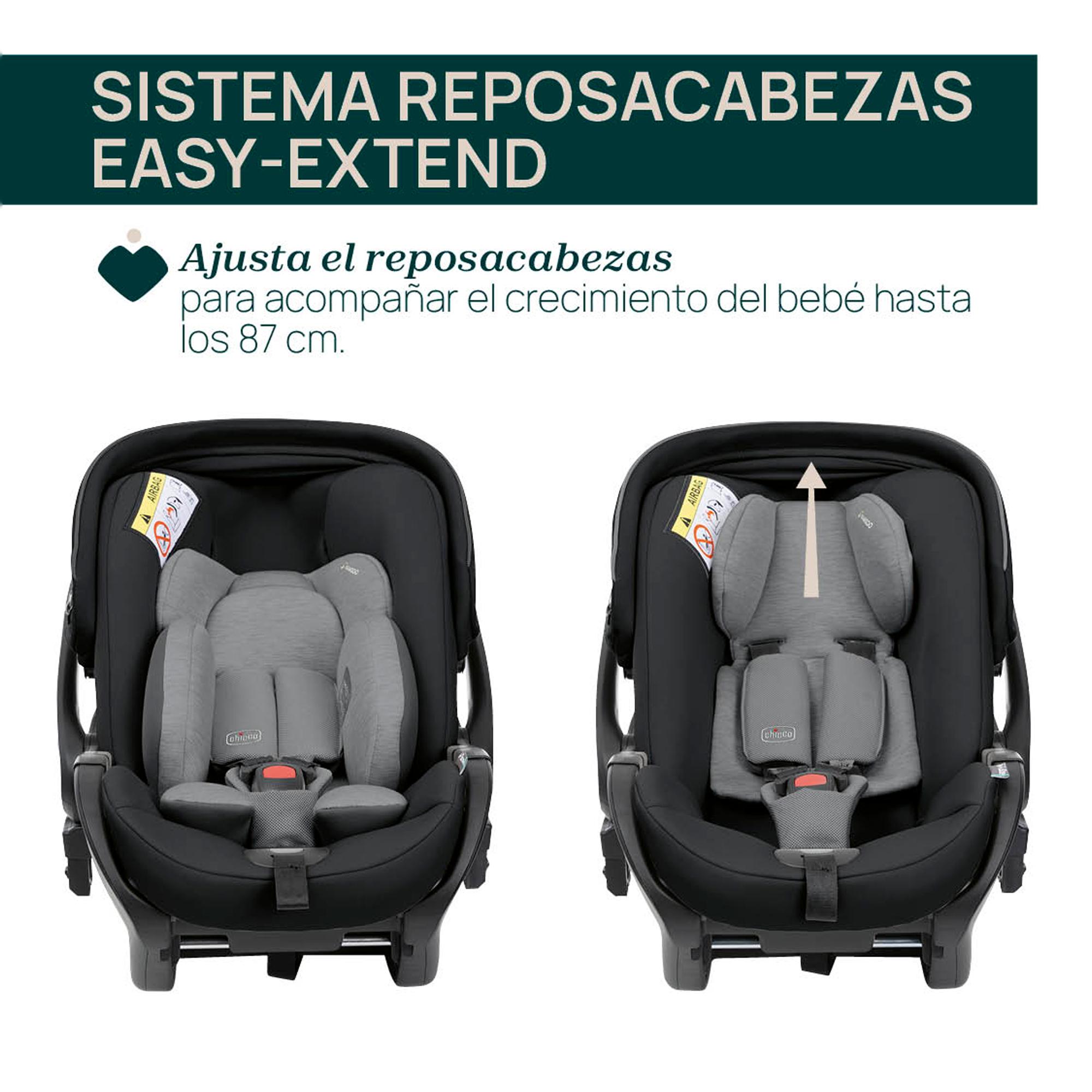 Imagen 21 de Carro de bebé Chicco Bellagio 3 piezas : silla paseo, capazo gran comfort y silla de coche First Seat Recline - Gris oscuro Gris oscuro