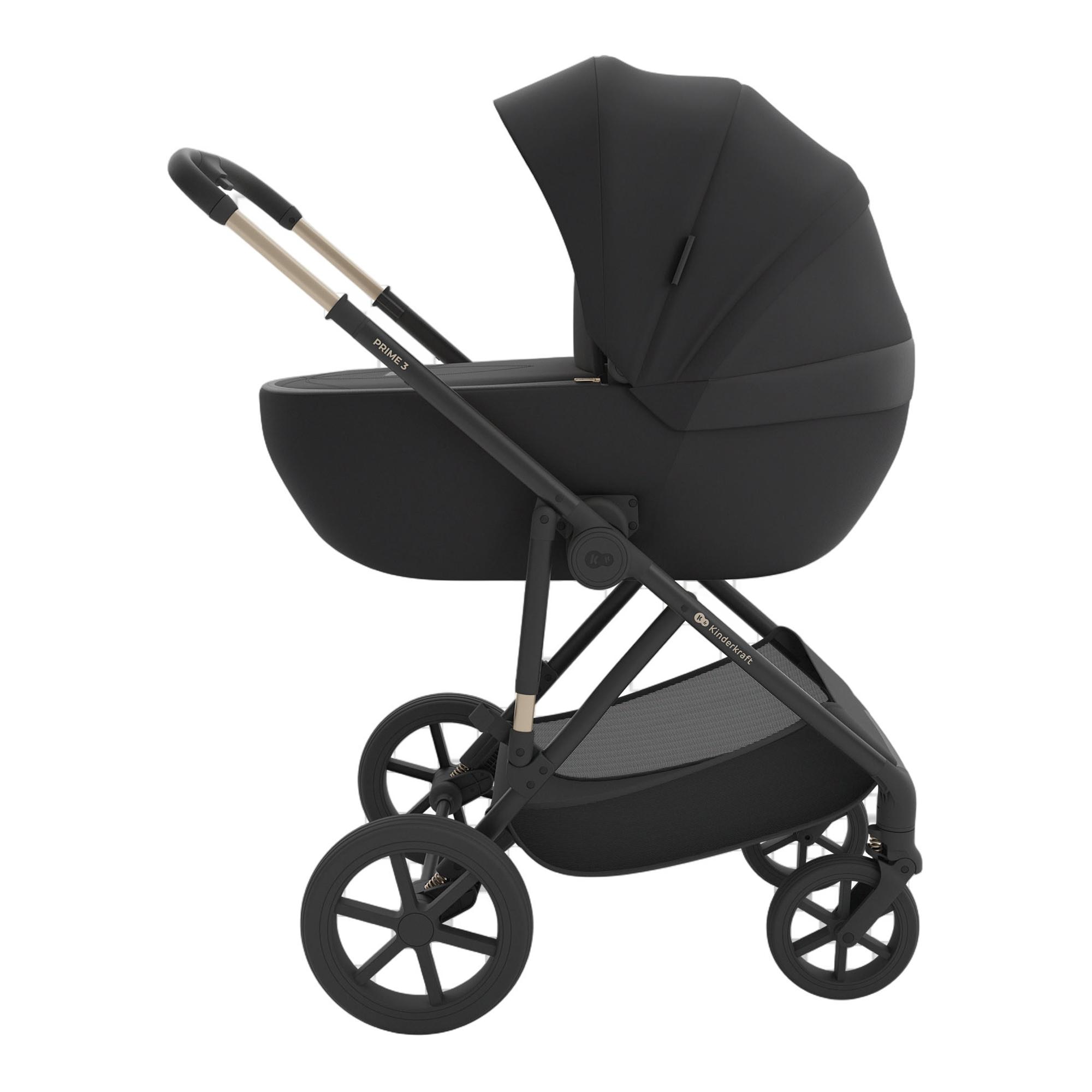 Carro de bebé 2 en 1 Kinderkraft PRIME 3 - Negro Negro-1