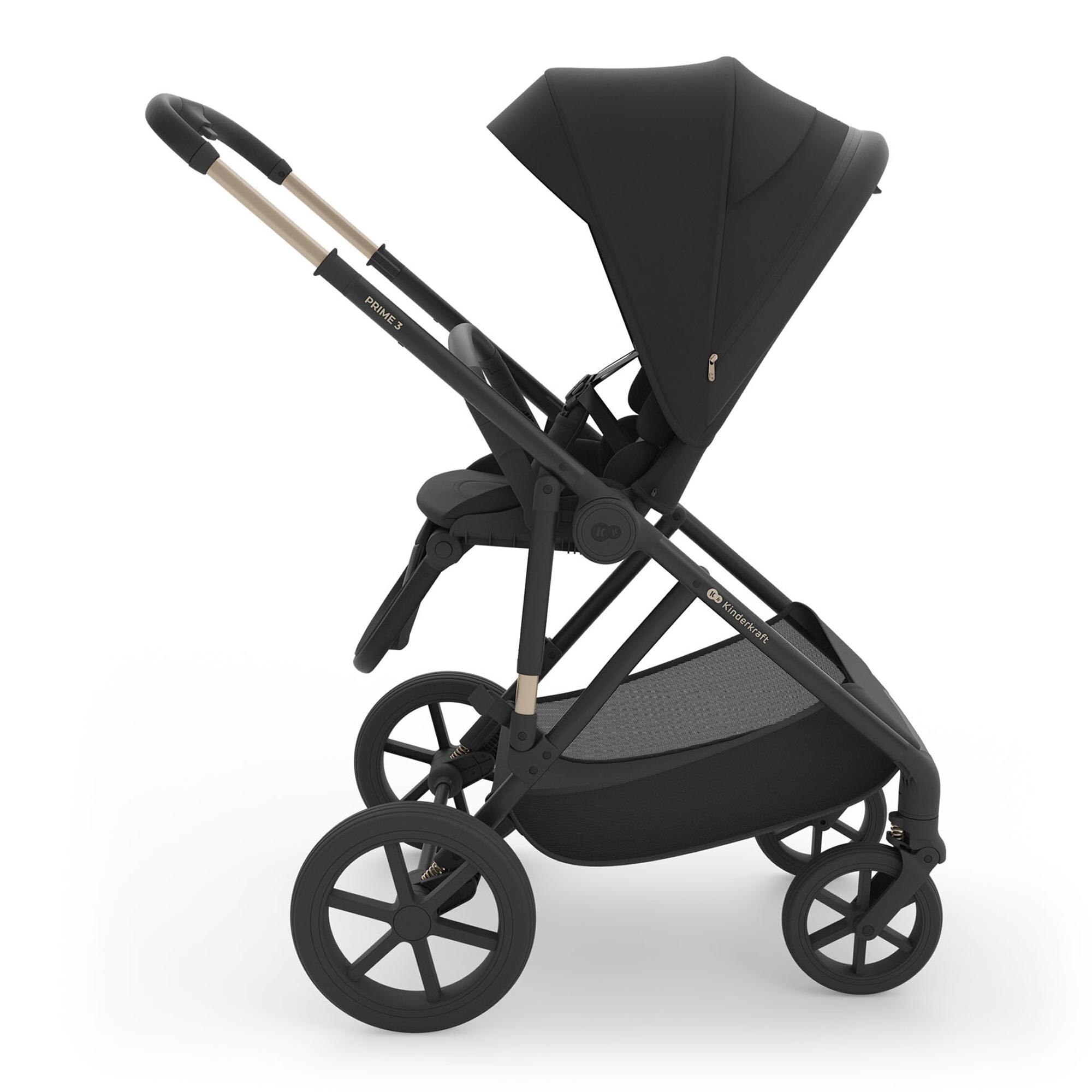 Carro de bebé 2 en 1 Kinderkraft PRIME 3 - Negro Negro-3
