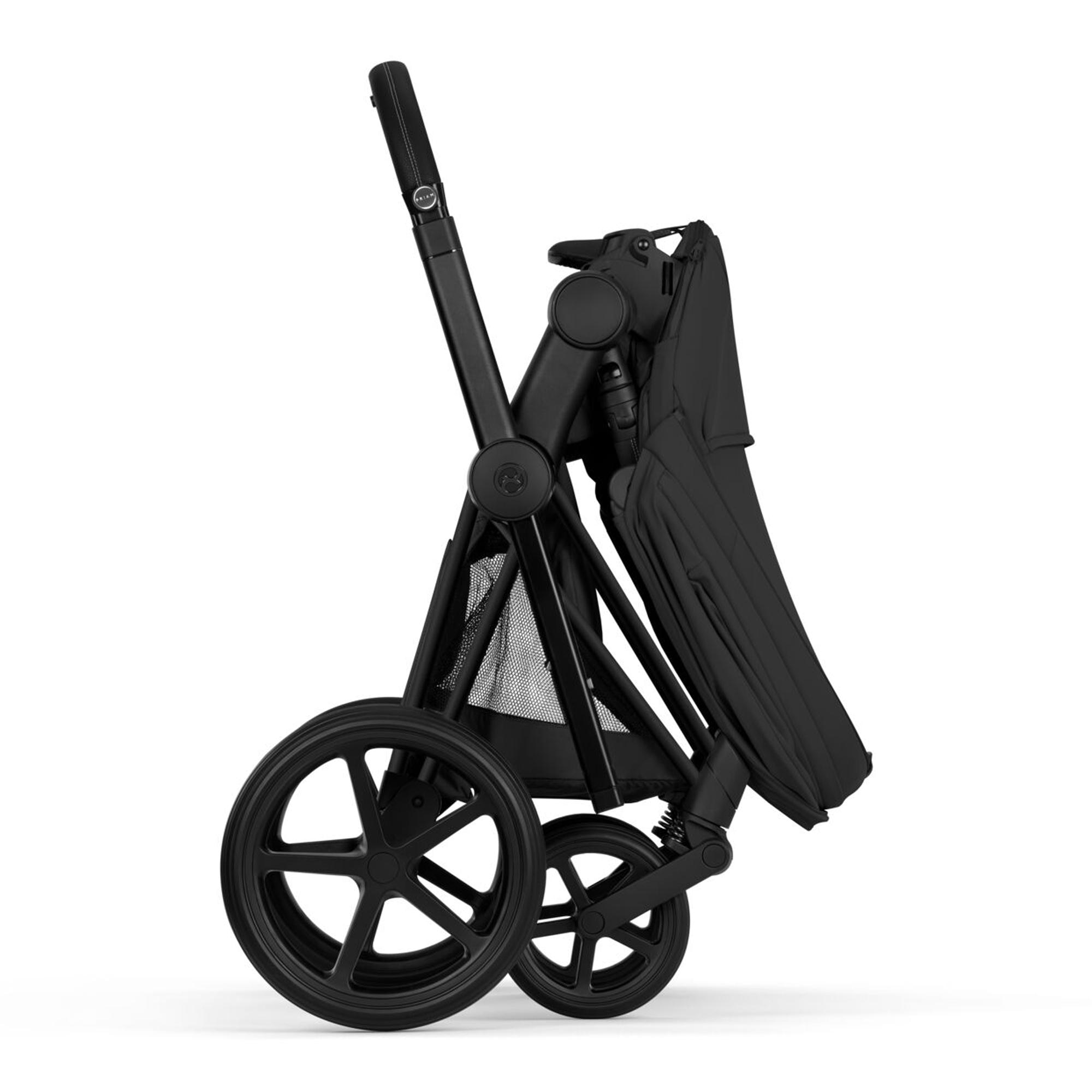 Carro de bebé dúo CYBEX PRIAM Comfort con Chasis PRIAM, Textiles PRIAM y Capazo plegable PRIAM Fold Lux Comfort - Marrón Negro-13